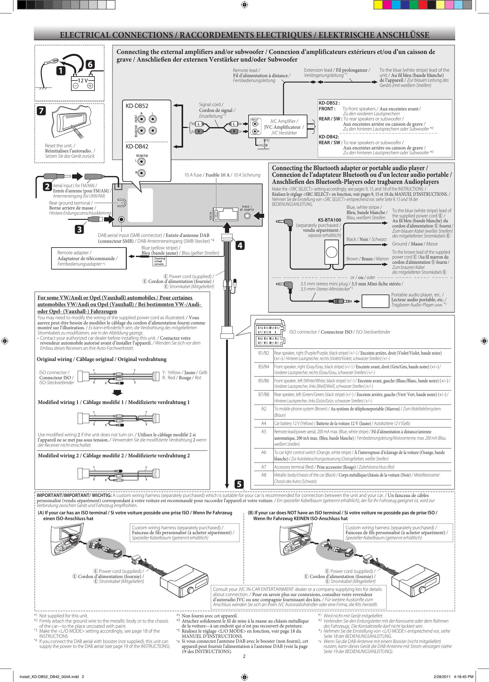 Page 2 of 2 - JVC KD-DB52E KD-DB52/KD-DB42
