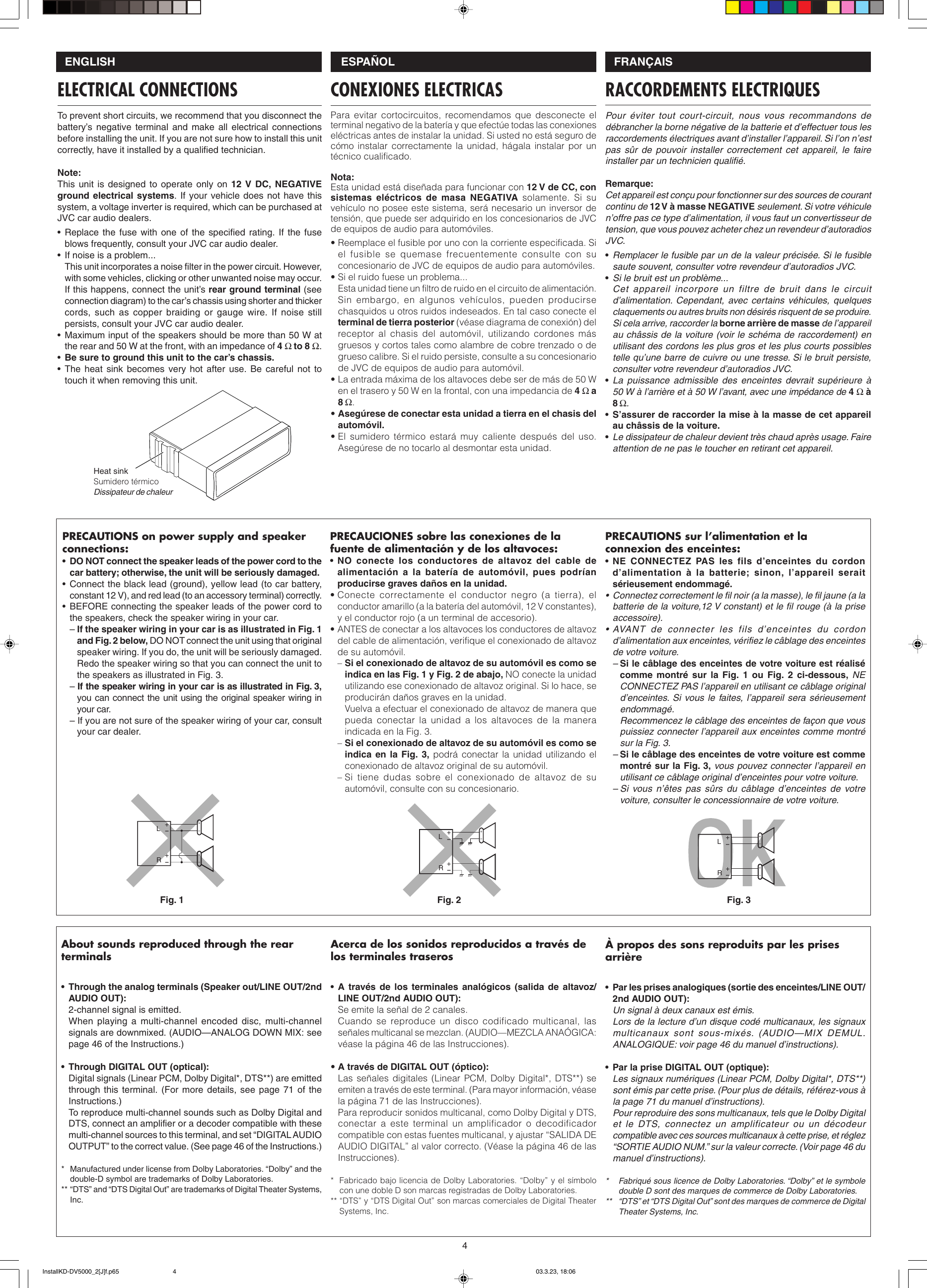 Page 4 of 6 - JVC KD-DV5000 InstallKD-DV5000_1[J]f.P65 User Manual LVT1053-002A