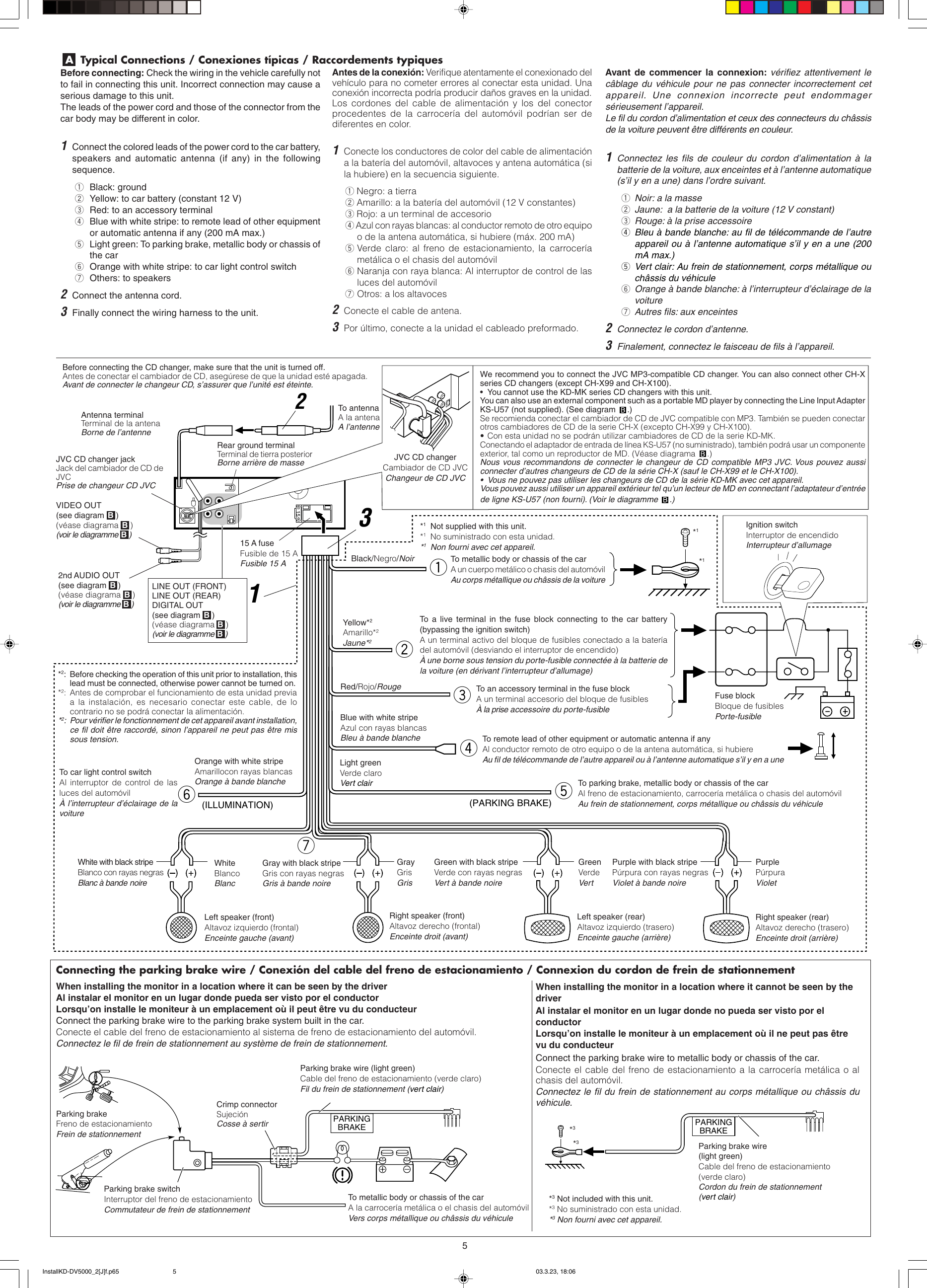 Page 5 of 6 - JVC KD-DV5000 InstallKD-DV5000_1[J]f.P65 User Manual LVT1053-002A