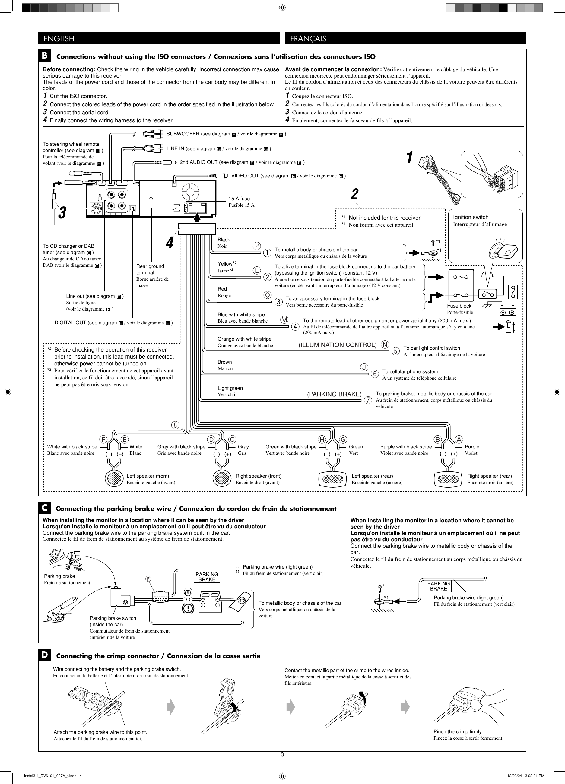 Page 3 of 4 - JVC KD-DV6101EU Instal1-2_DV6101_007A_f User Manual GET0280-007B