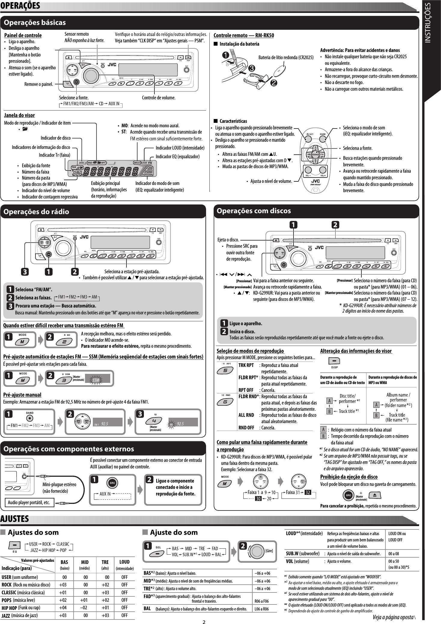 Page 2 of 4 - JVC KD-G299 KD-G240 Pag1 User Manual GET0485-001A BQX0419
