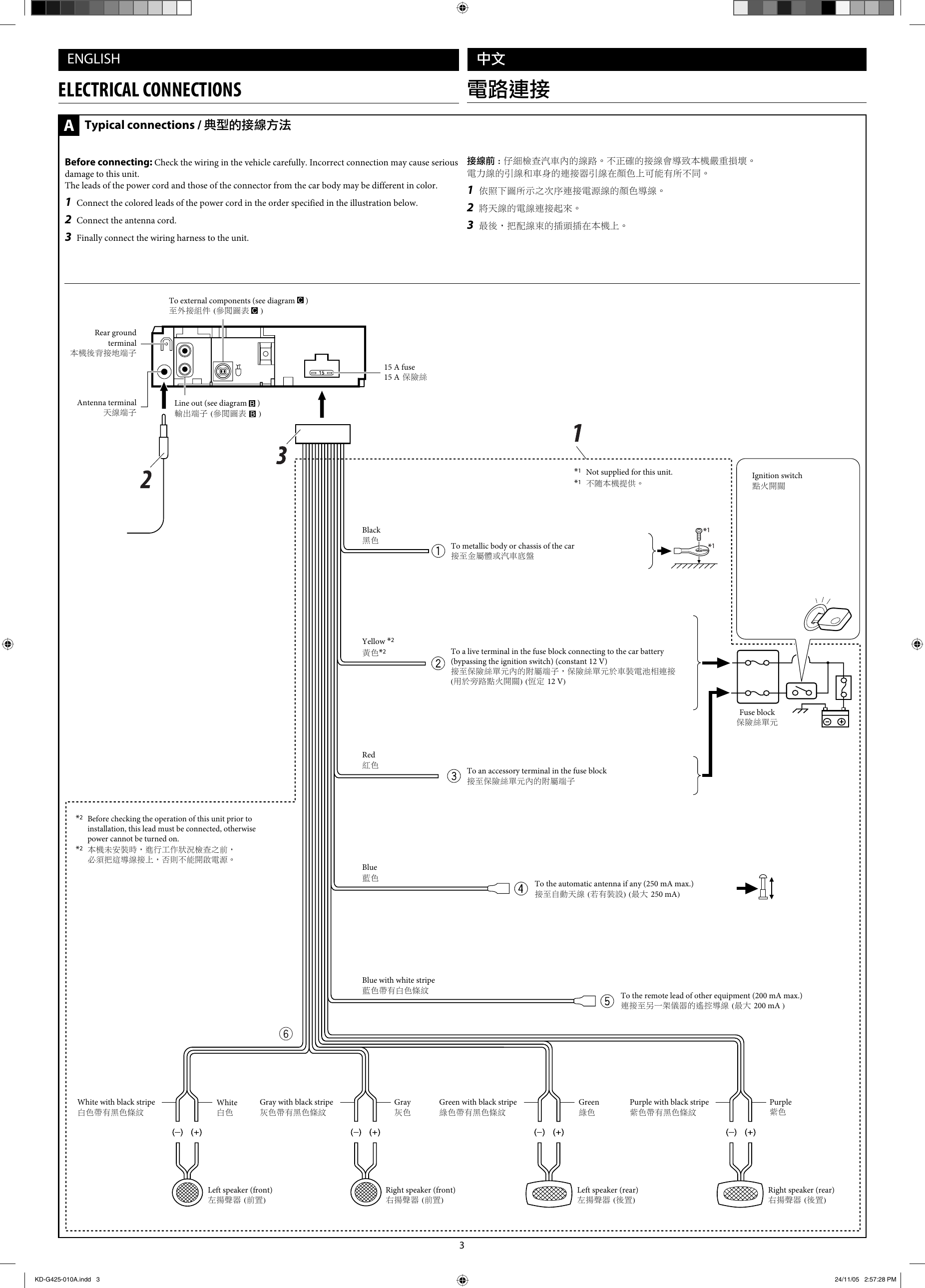 Page 3 of 4 - JVC KD-G425UT KD-G425-010A User Manual GET0350-010A