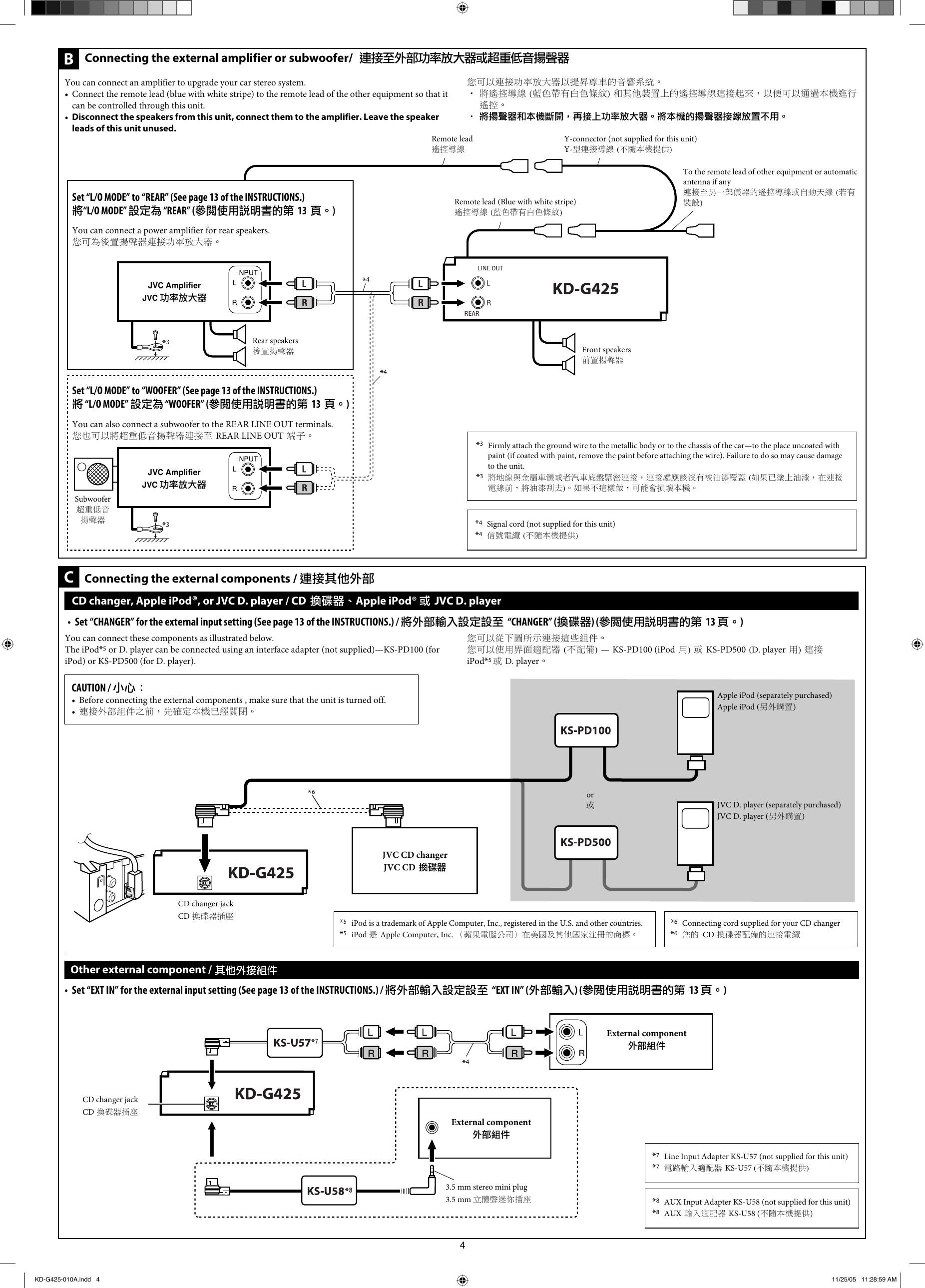 Page 4 of 4 - JVC KD-G425UT KD-G425-010A User Manual GET0350-010A