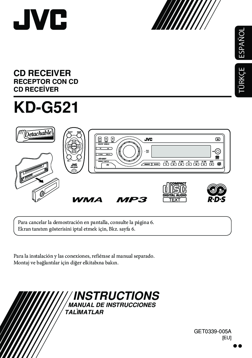 JVC KD G521EU G521[E/EX/EU/EY] User Manual (Europe) GET0339 005A