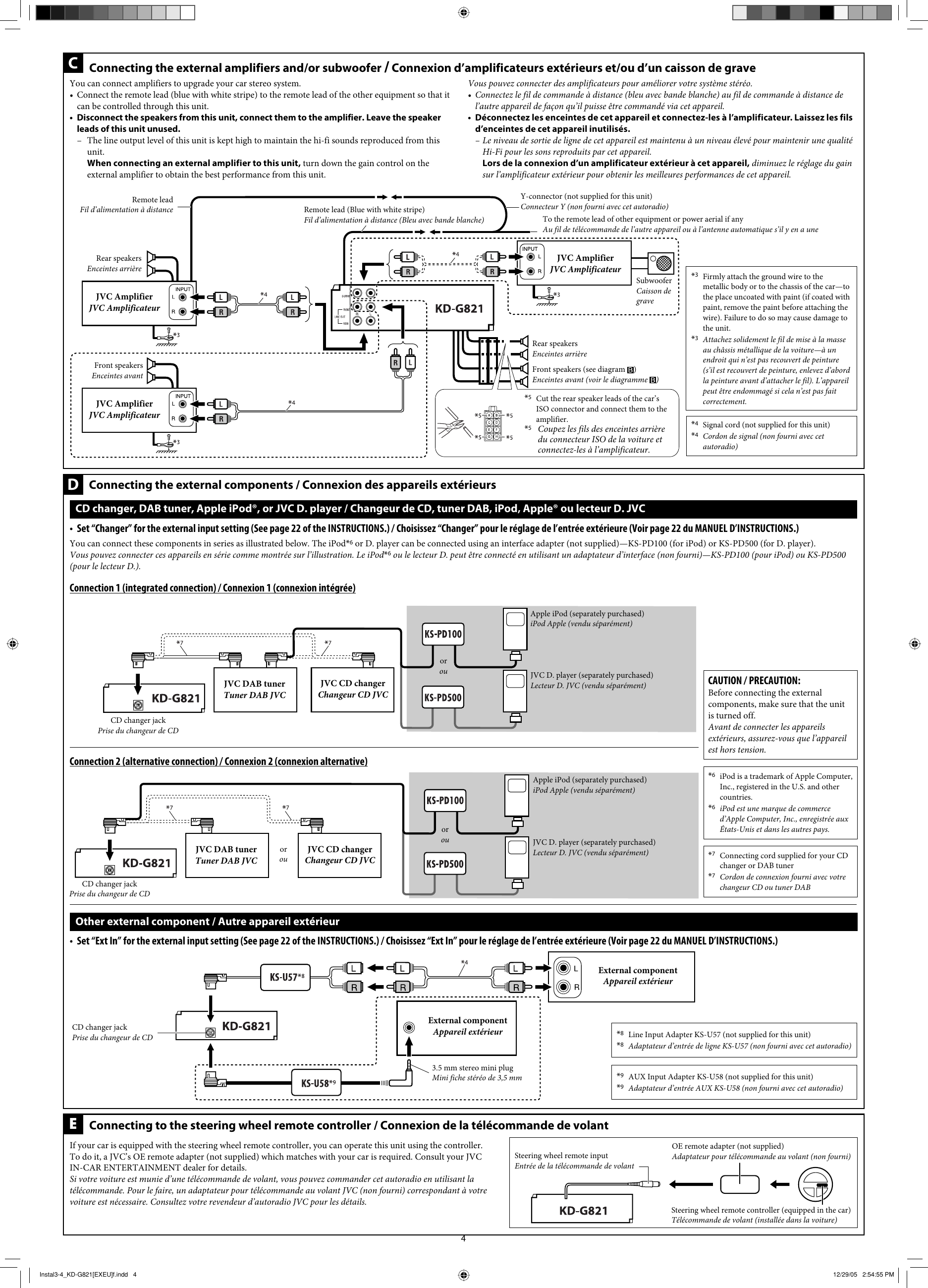 Page 4 of 4 - JVC KD-G821EX/EU Installation KD-G821[EXEU] 2nd  User Manual GET0362-010A