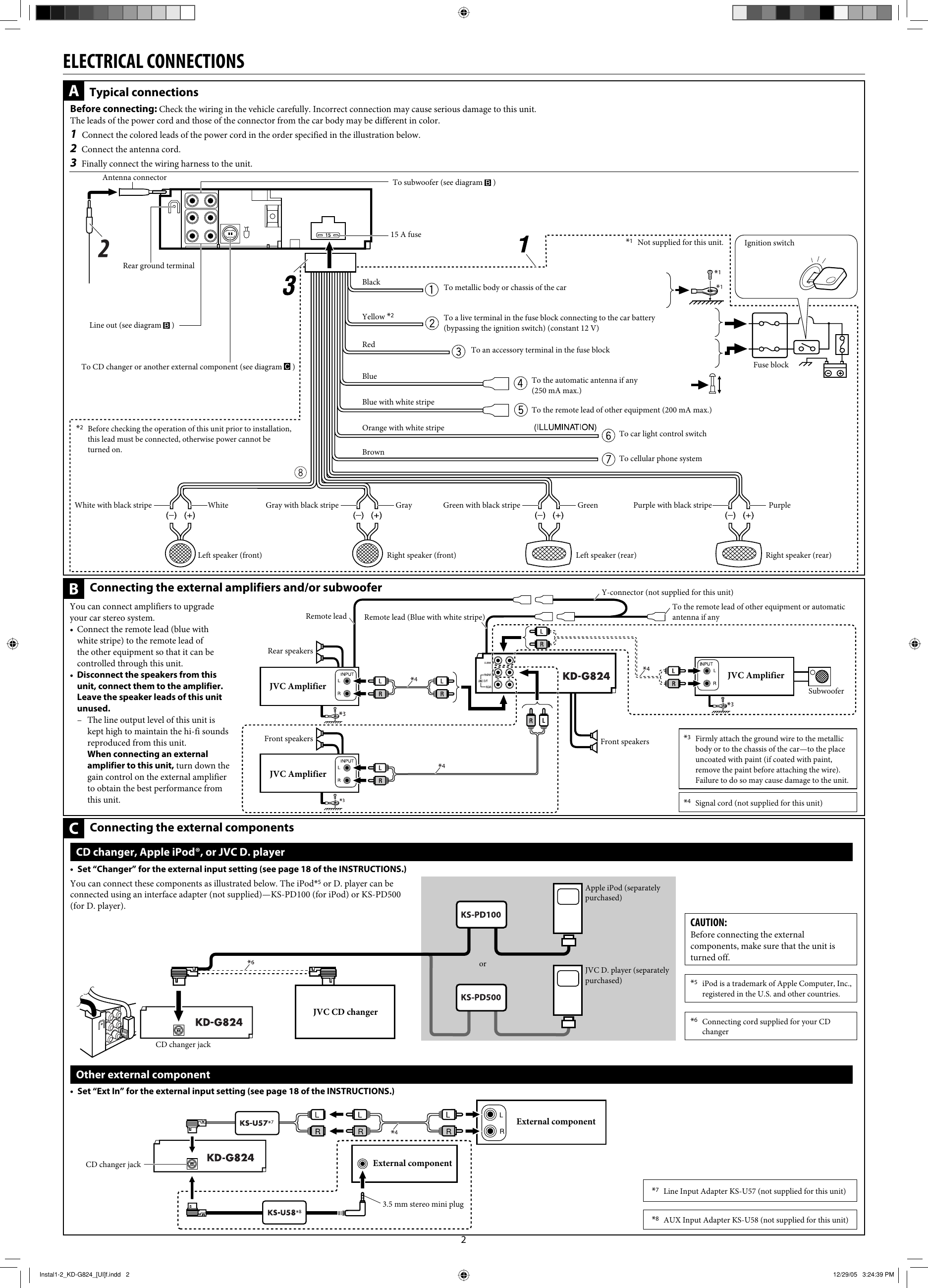Page 2 of 2 - JVC KD-G824UI Instal1-2_KD-G824_[UI]f User Manual GET0361-002A