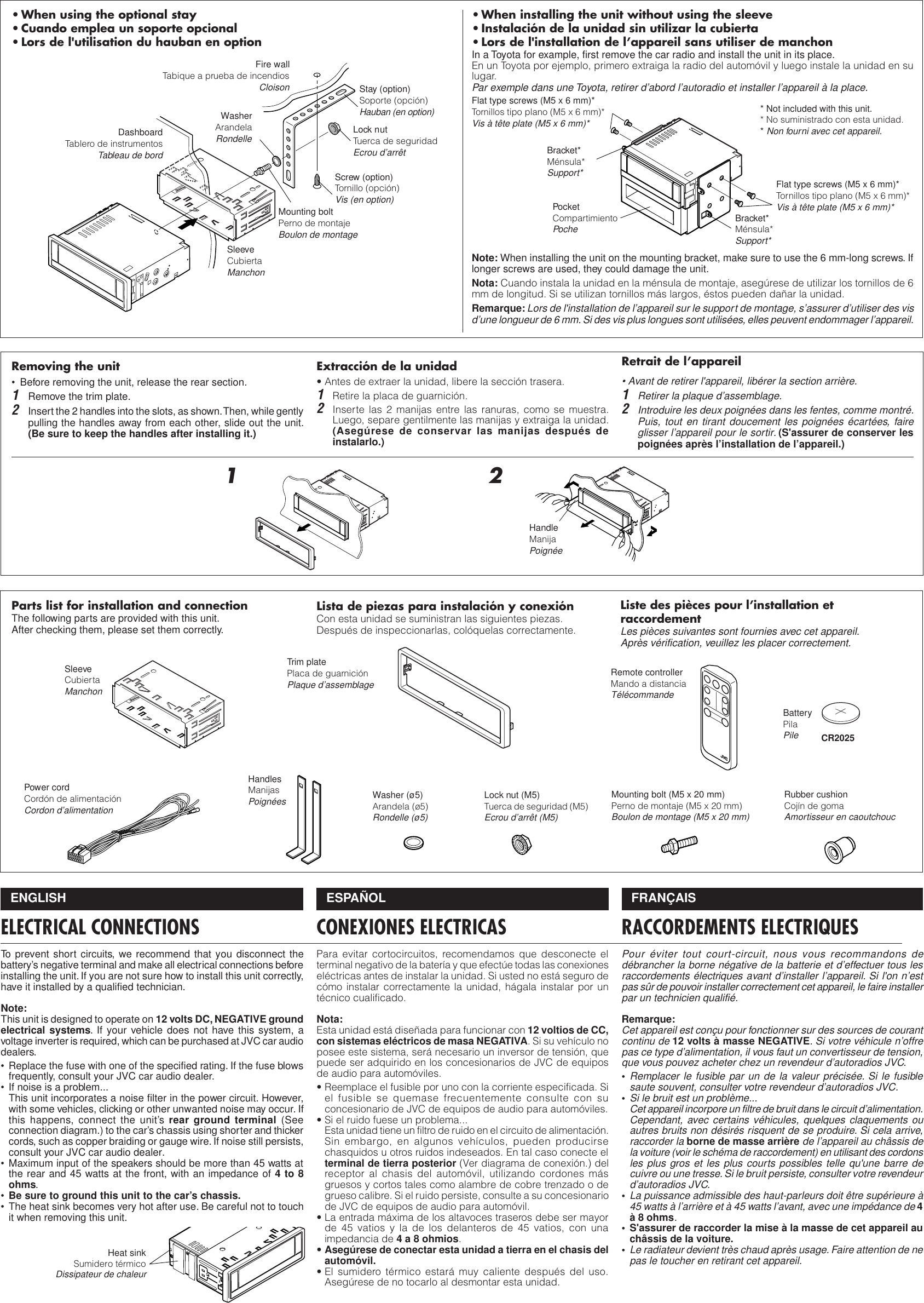 Page 2 of 4 - JVC KD-LX10 KD-LX30/KD-LX10 User Manual KD-LX10, KD-LX30 LVT0394-001A