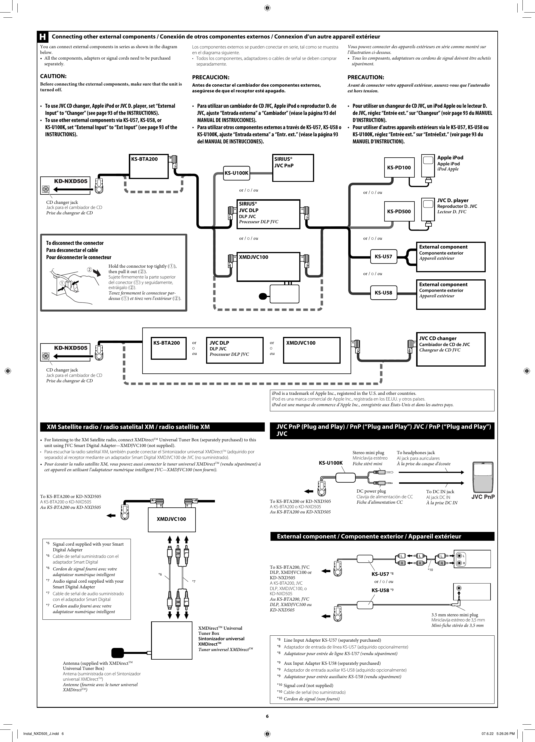 Page 6 of 6 - JVC KD-NXD505J KD-NXD505[J]Installation Manual User LVT1774-002A