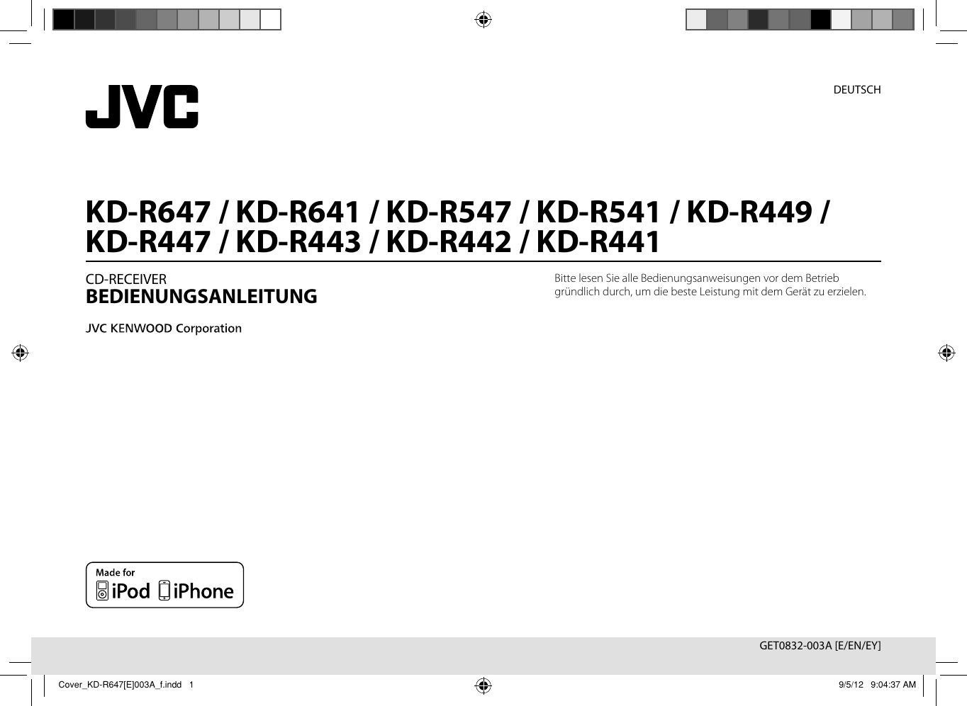 JVC KD R441EN GE_KD R647[E_EE] User Manual R441EN, R442EN, R443EN ...