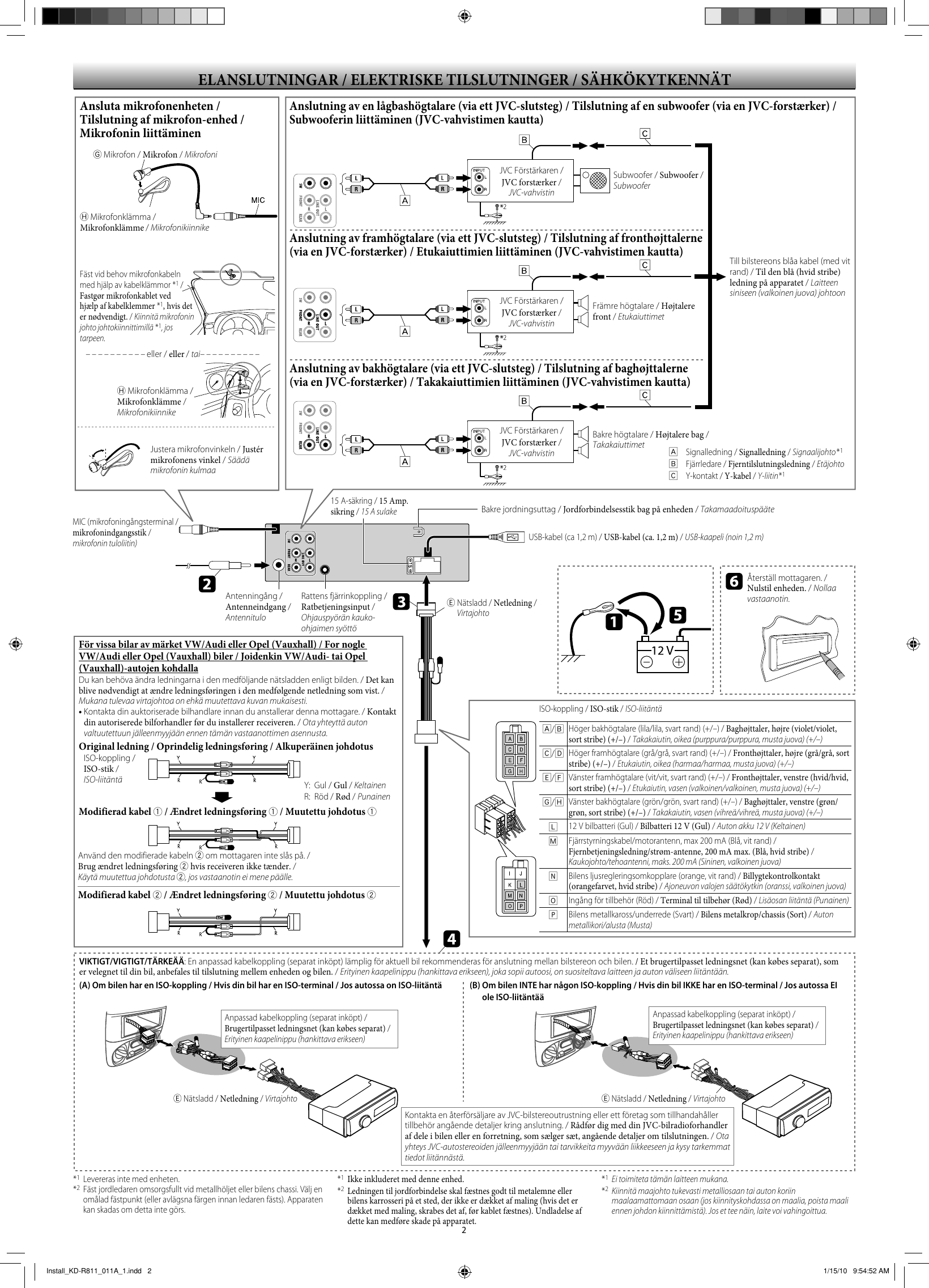 Page 2 of 2 - JVC KD-R811E Install_KD-R811_011A_1 User Manual GET0653-011A