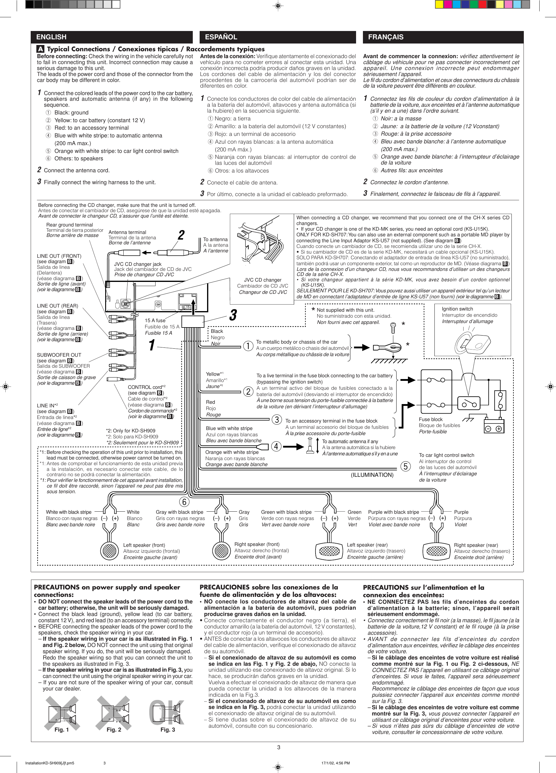 Page 3 of 4 - JVC KD-SH909 KD-SH909/KD-SH707 User Manual LVT0830-002A