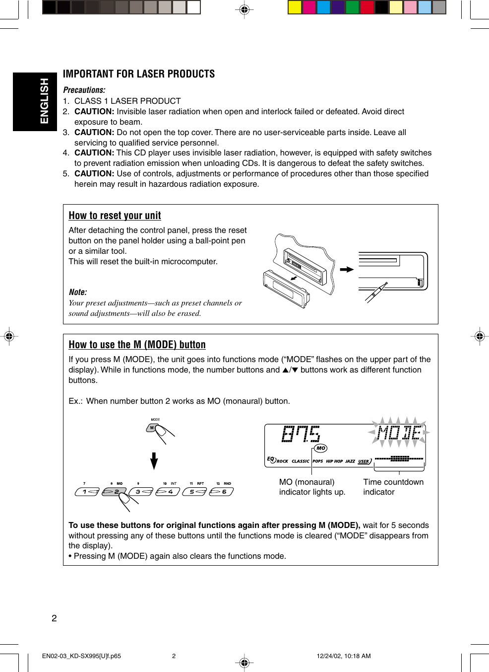 Jvc Kd Sx995 Cover Kd Sx995 U User Manual Get0130 001a