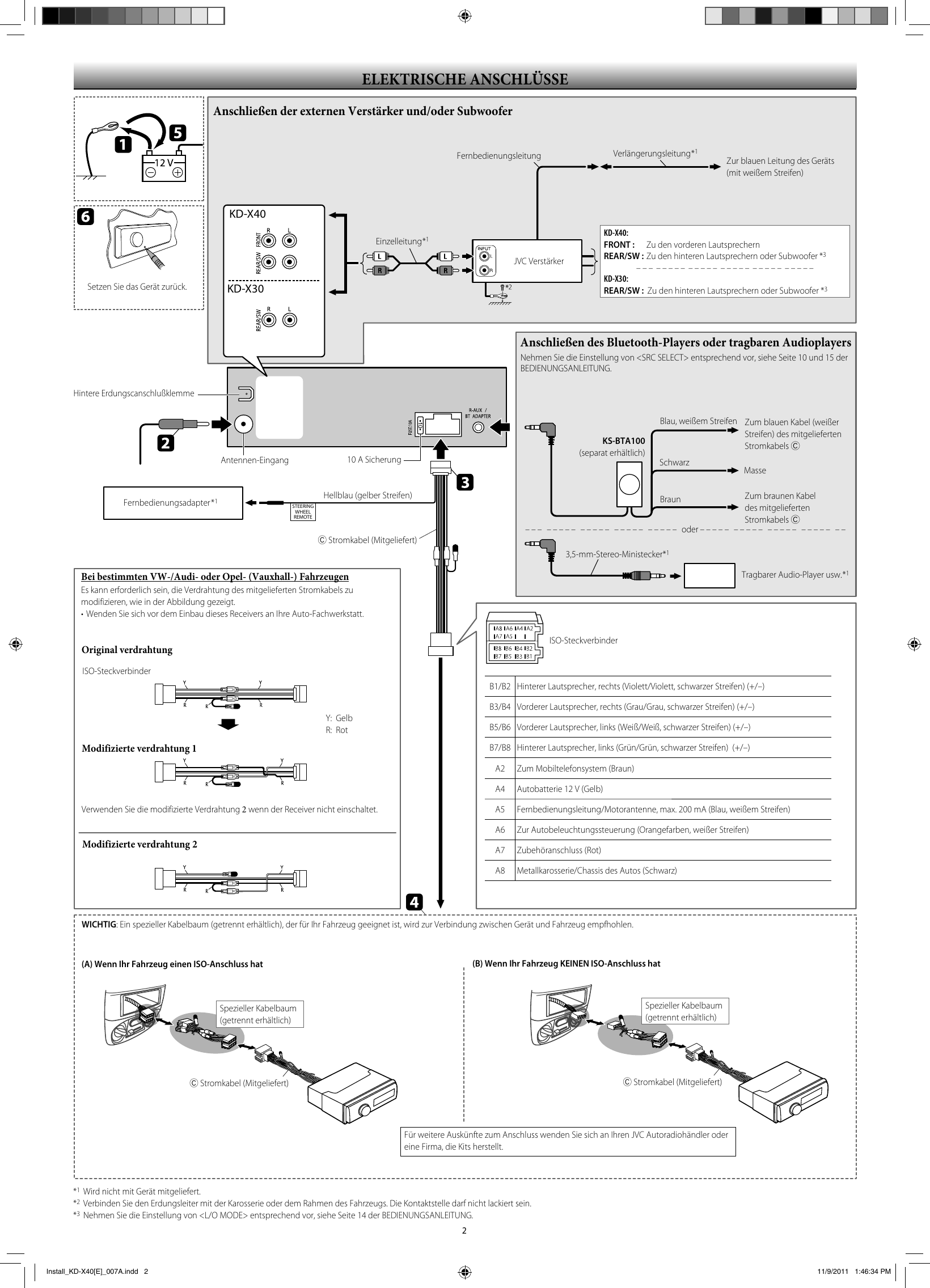 Page 2 of 2 - JVC KD-X30EN KD-X40/KD-X30 User Manual KD-X30EN, KD-X40EN GET0783-007A