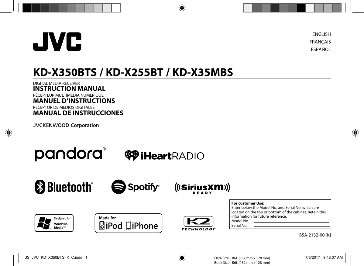 JVC KD X35MBS X350BTS_K User Manual B5A 2132 00