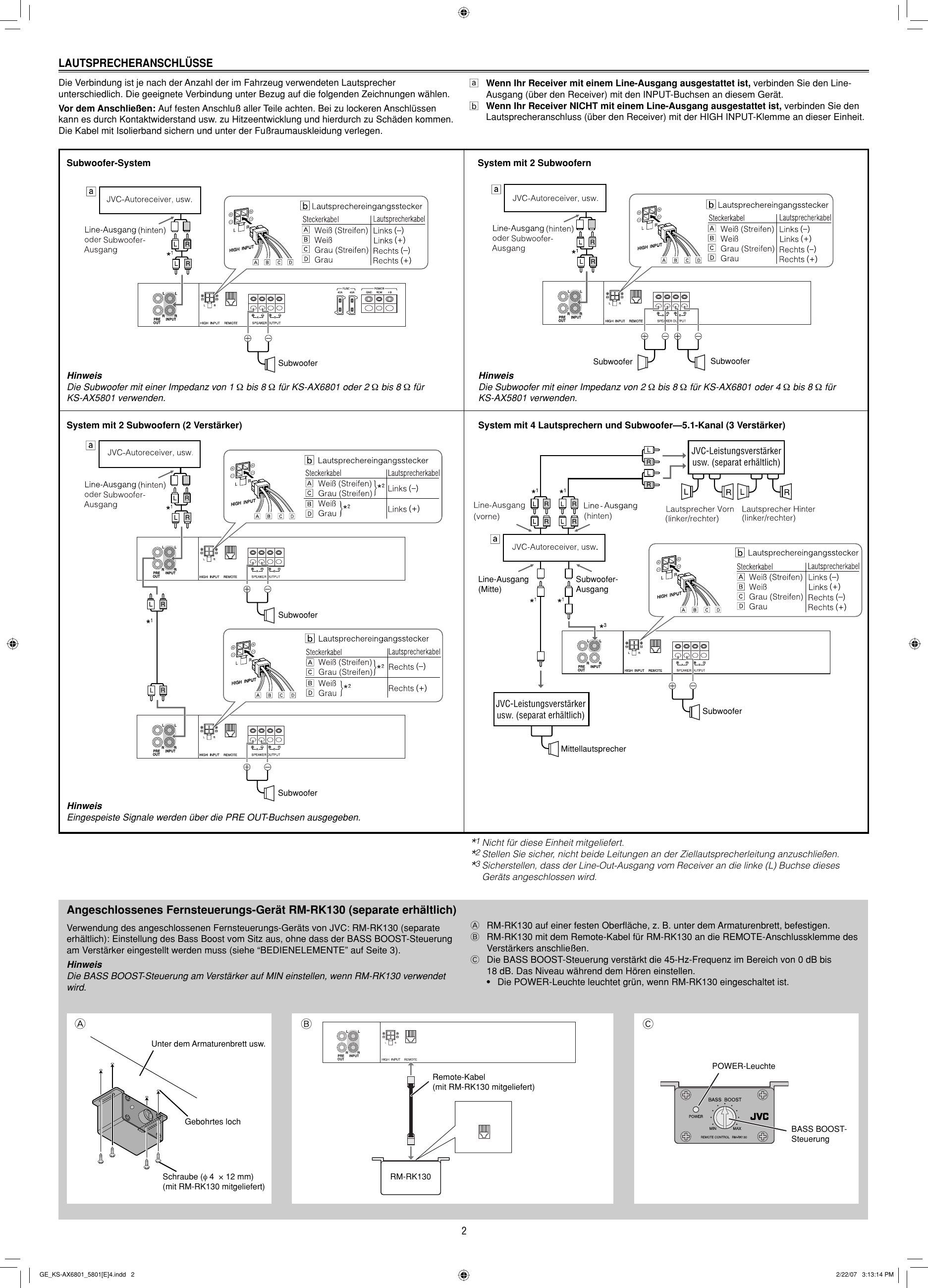 Page 2 of 6 - JVC KS-AX5801E KS-AX6801/KS-AX5801[E] User Manual KS-AX5801E, KS-AX6801E LVT1698-003A