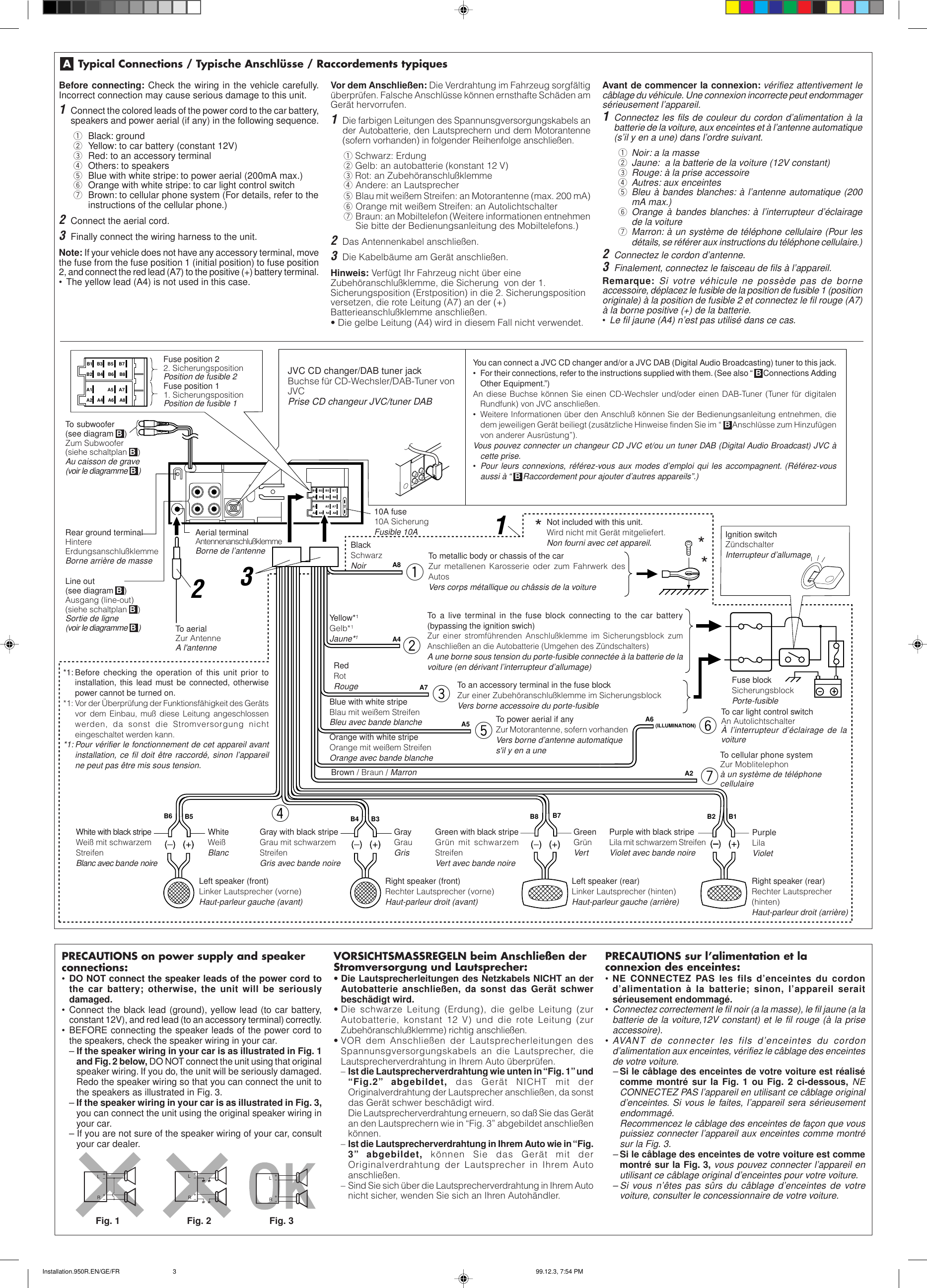 Page 3 of 4 - JVC KS-FX950R User Manual FSUN3124-T211