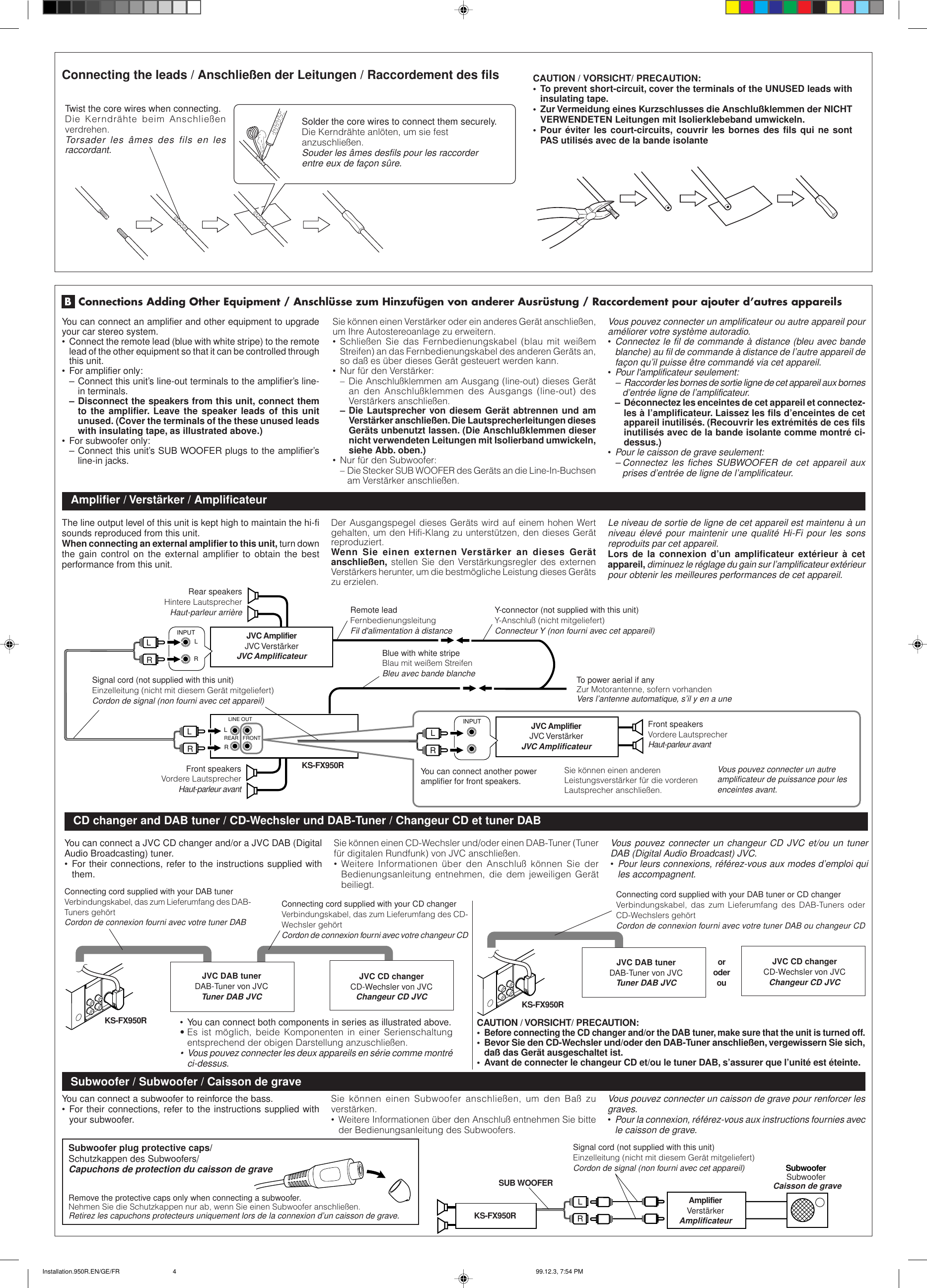 Page 4 of 4 - JVC KS-FX950R User Manual FSUN3124-T211