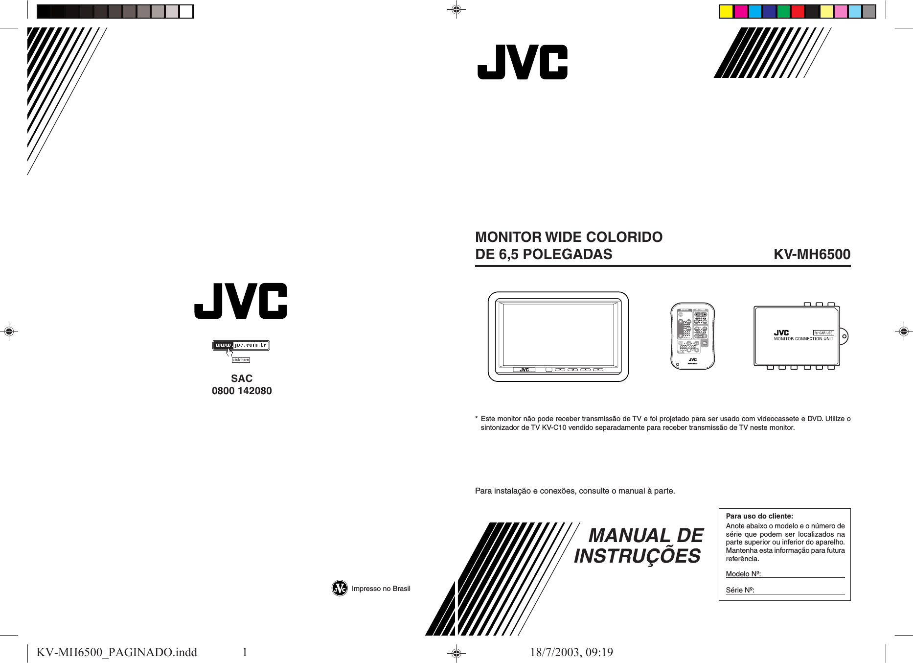 Page 1 of 8 - JVC KV-MH6500 KV-MH6500_PAGINADO User Manual INST