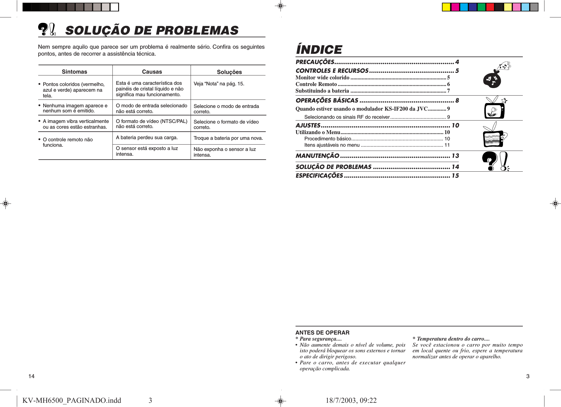 Page 3 of 8 - JVC KV-MH6500 KV-MH6500_PAGINADO User Manual INST