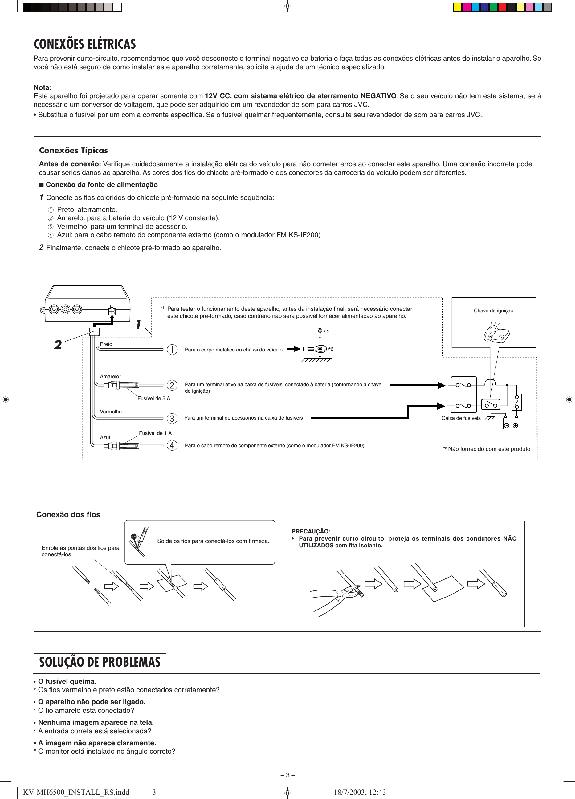 Page 3 of 4 - JVC KV-MH6500 KV-MH6500_INSTALL_RS User Manual INST INSTALL