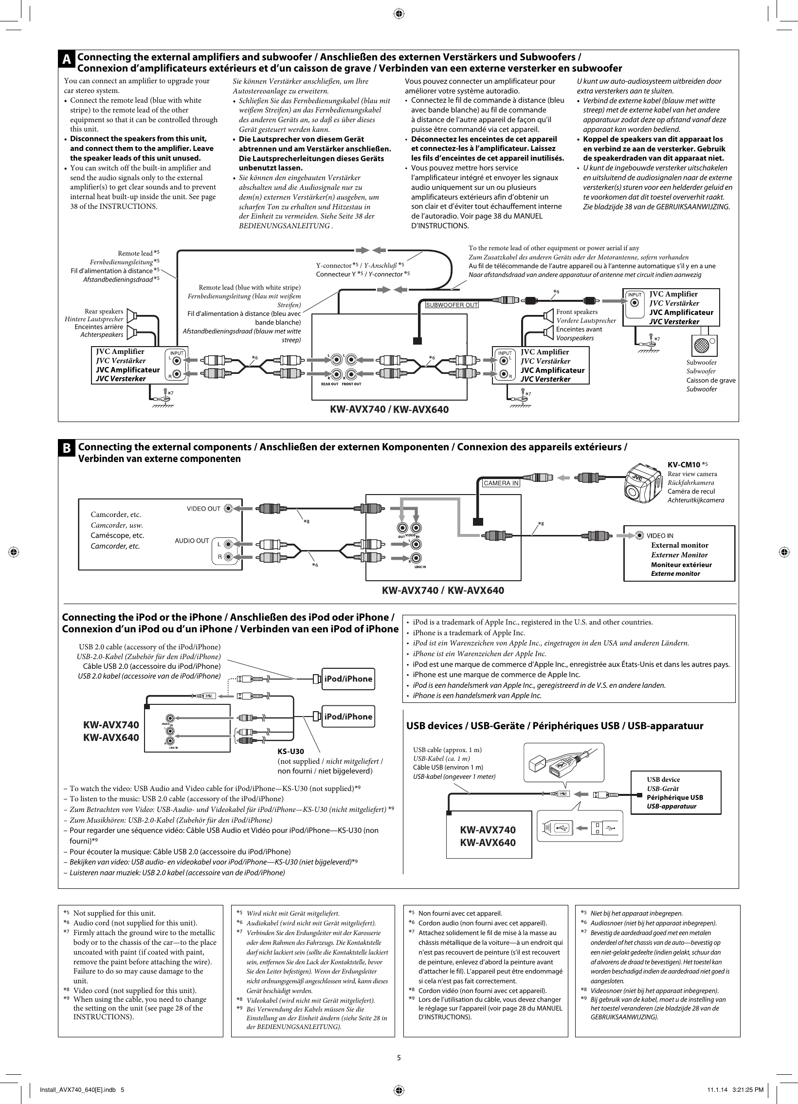 Page 5 of 6 - JVC KW-AVX640E KW-AVX740/KW-AVX640 [E] User Manual KW-AVX640E, KW-AVX740E LVT2174-002A