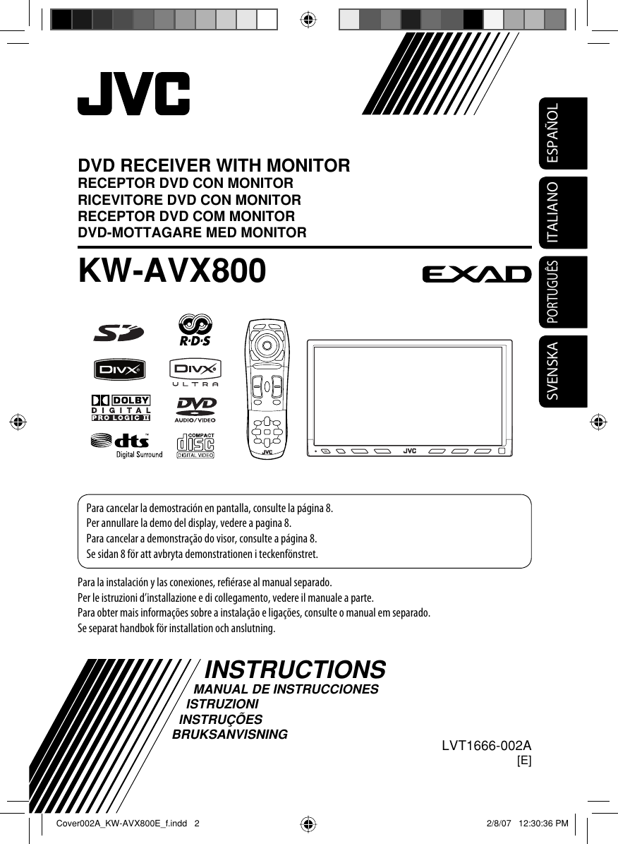 Jvc Kw Avx800e Avx800[e] User Manual Lvt1666 002a