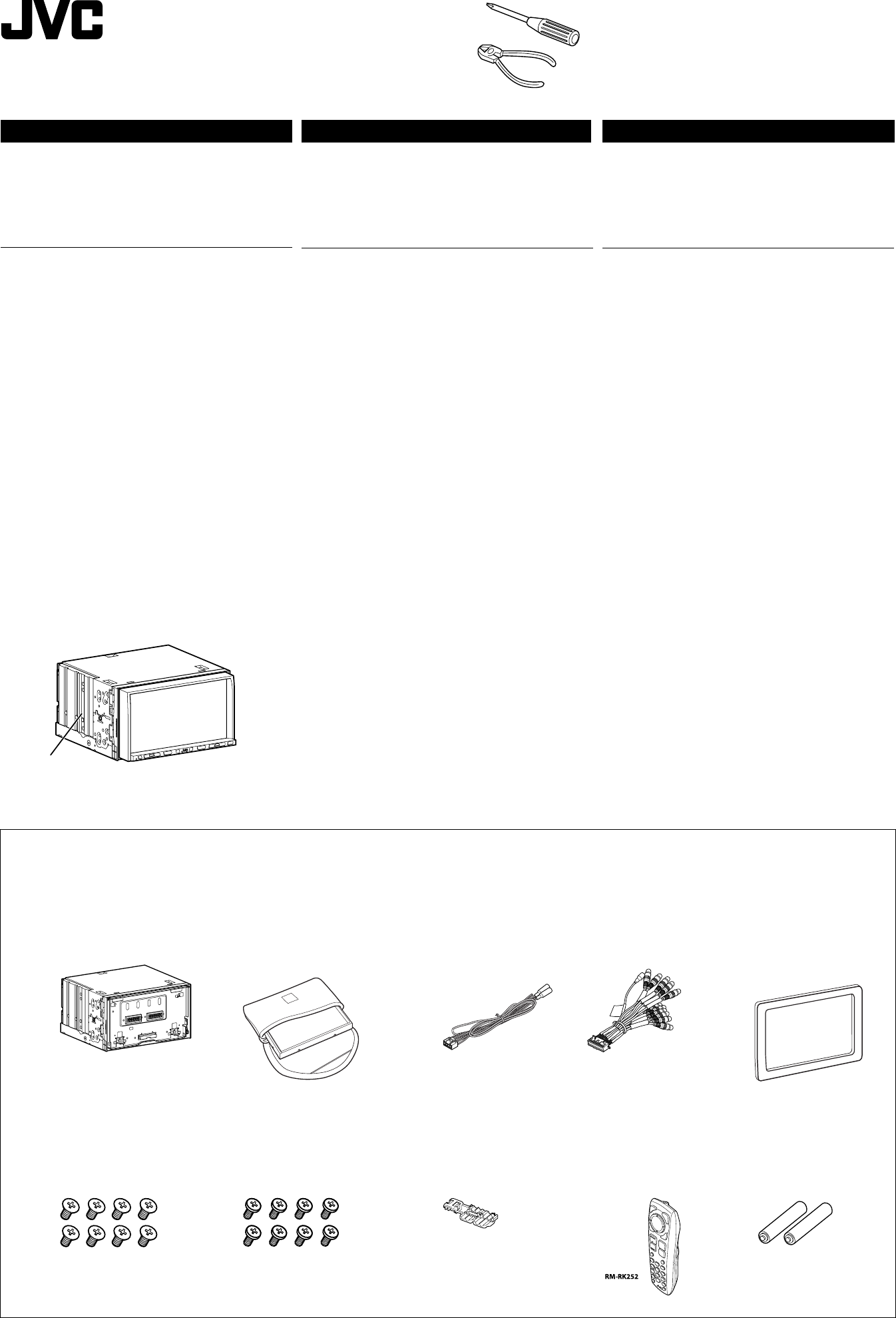 Jvc Kw Avx810ut Avx816 Kw Avx815 Kw Avx810 U Ut Installation User Manual Lvt1794 007a