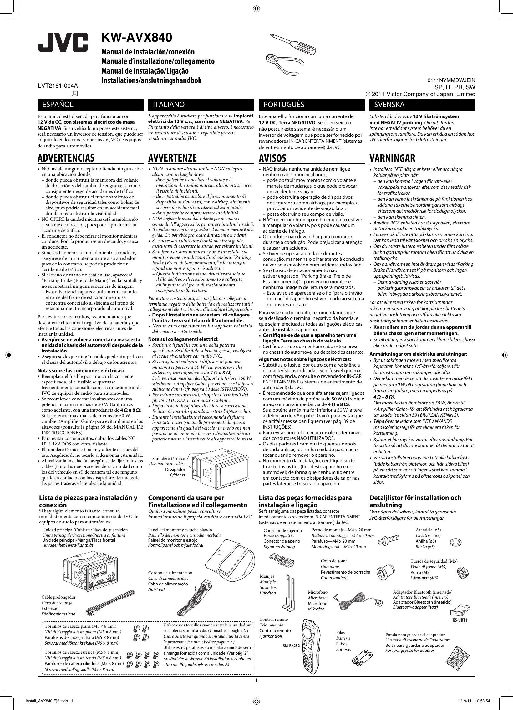 JVC KW AVX840E AVX840 [E] User Manual LVT2181 004A