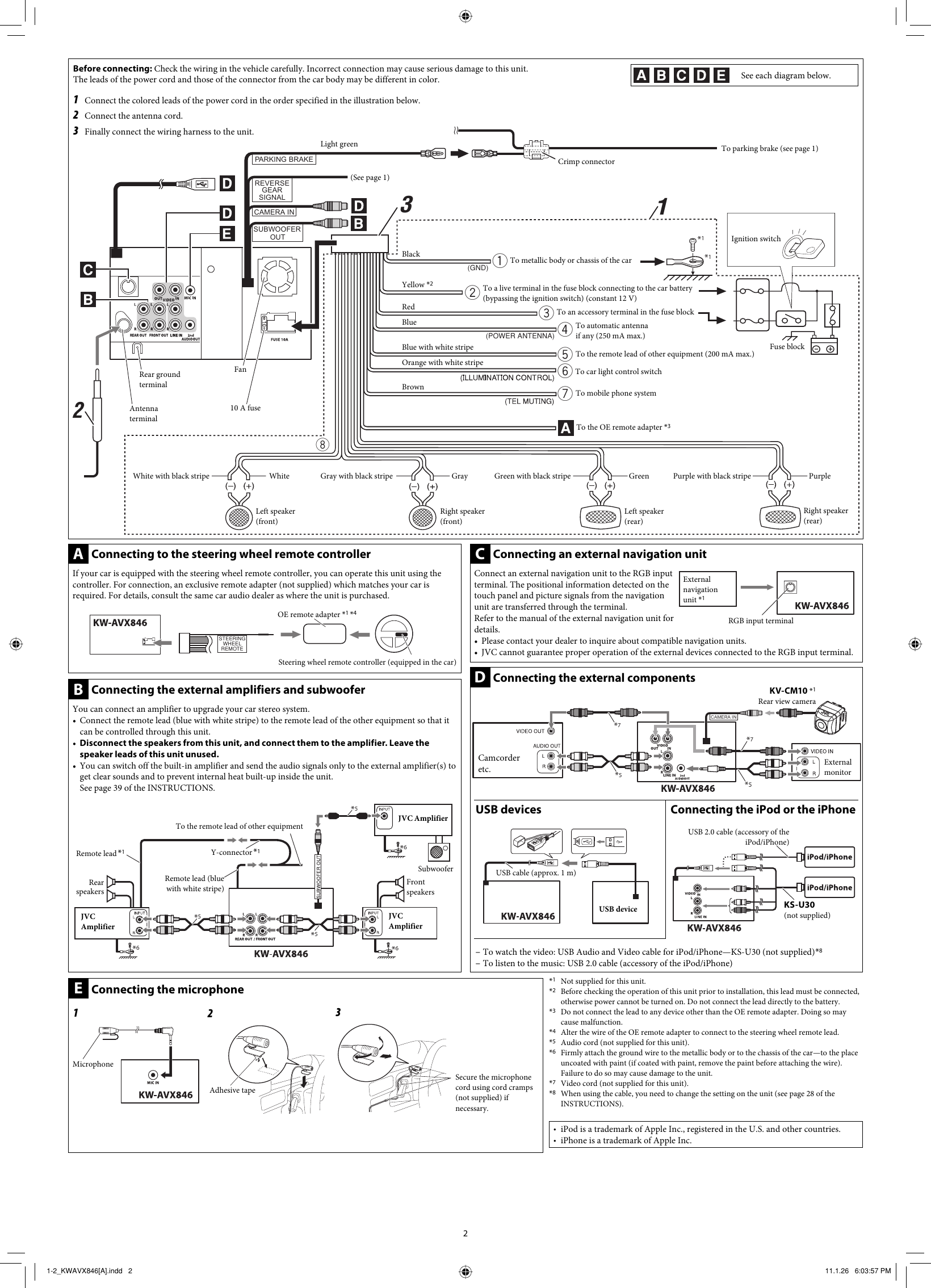 Page 2 of 2 - JVC KW-AVX846A KW-AVX846[A] User Manual LVT2184-002A