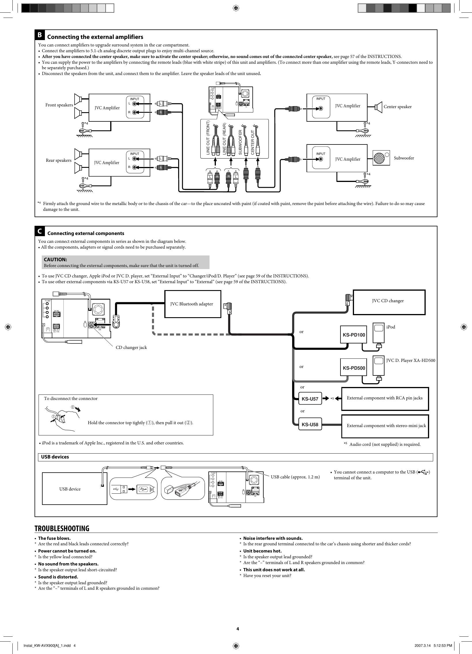 Page 4 of 4 - JVC KW-AVX900A KW-AVX900[A] Installation User Manual LVT1670-005A