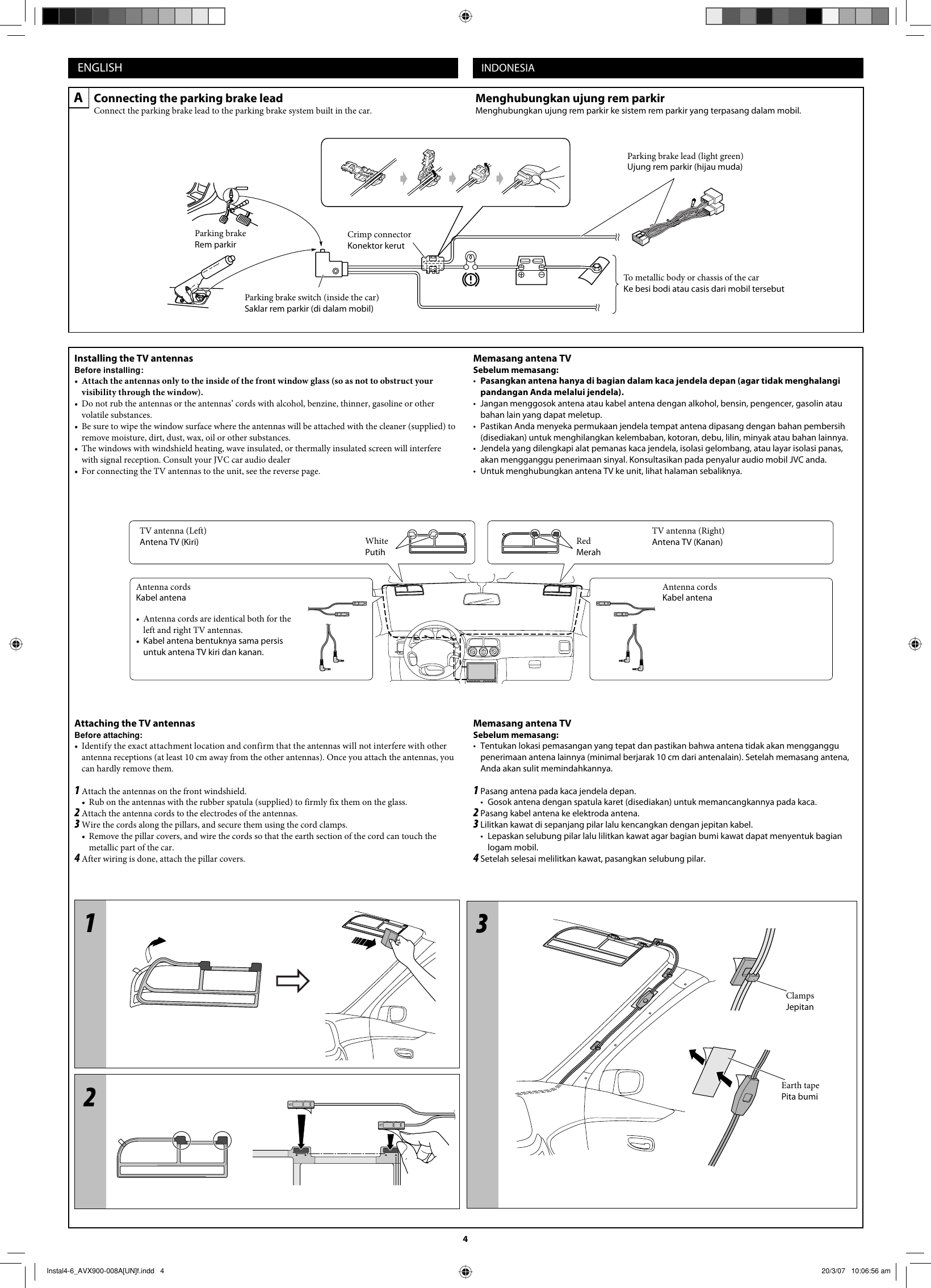 Page 4 of 6 - JVC KW-AVX900UN KW-AVX900[UN] Installation User Manual LVT1670-008A