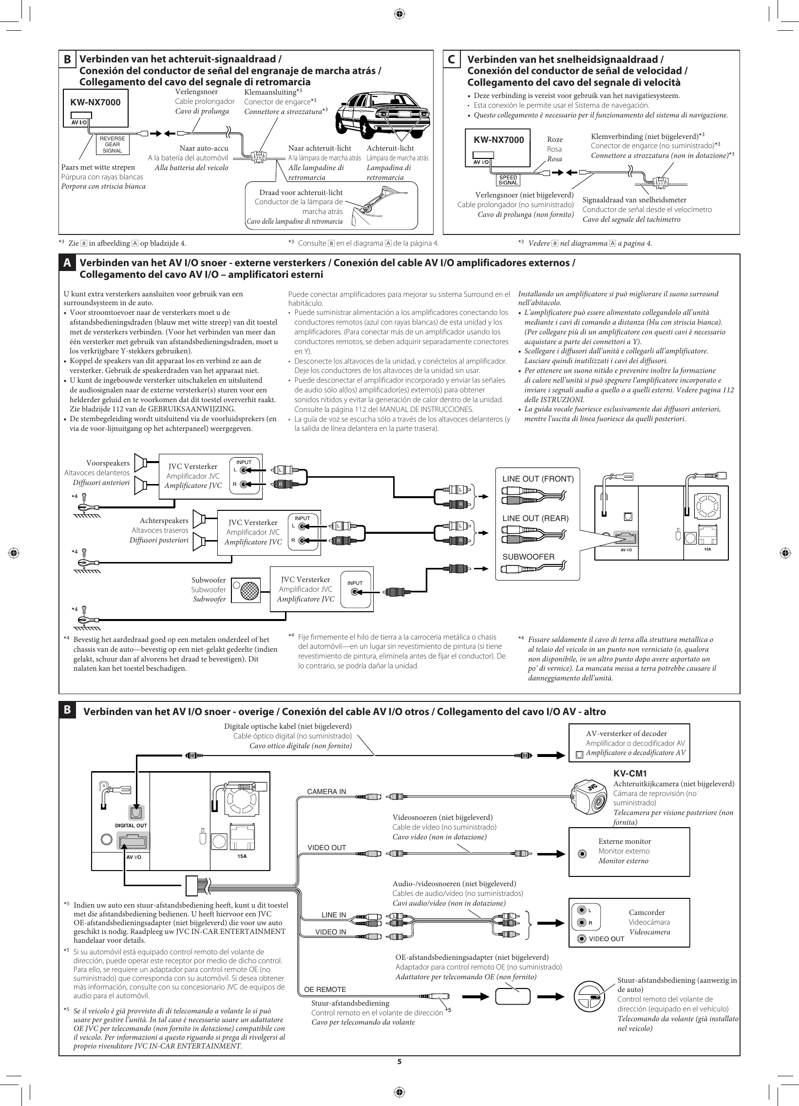 Page 5 of 6 - JVC KW-NX7000E KW-NX7000 Installation User Manual LVT1839-005A