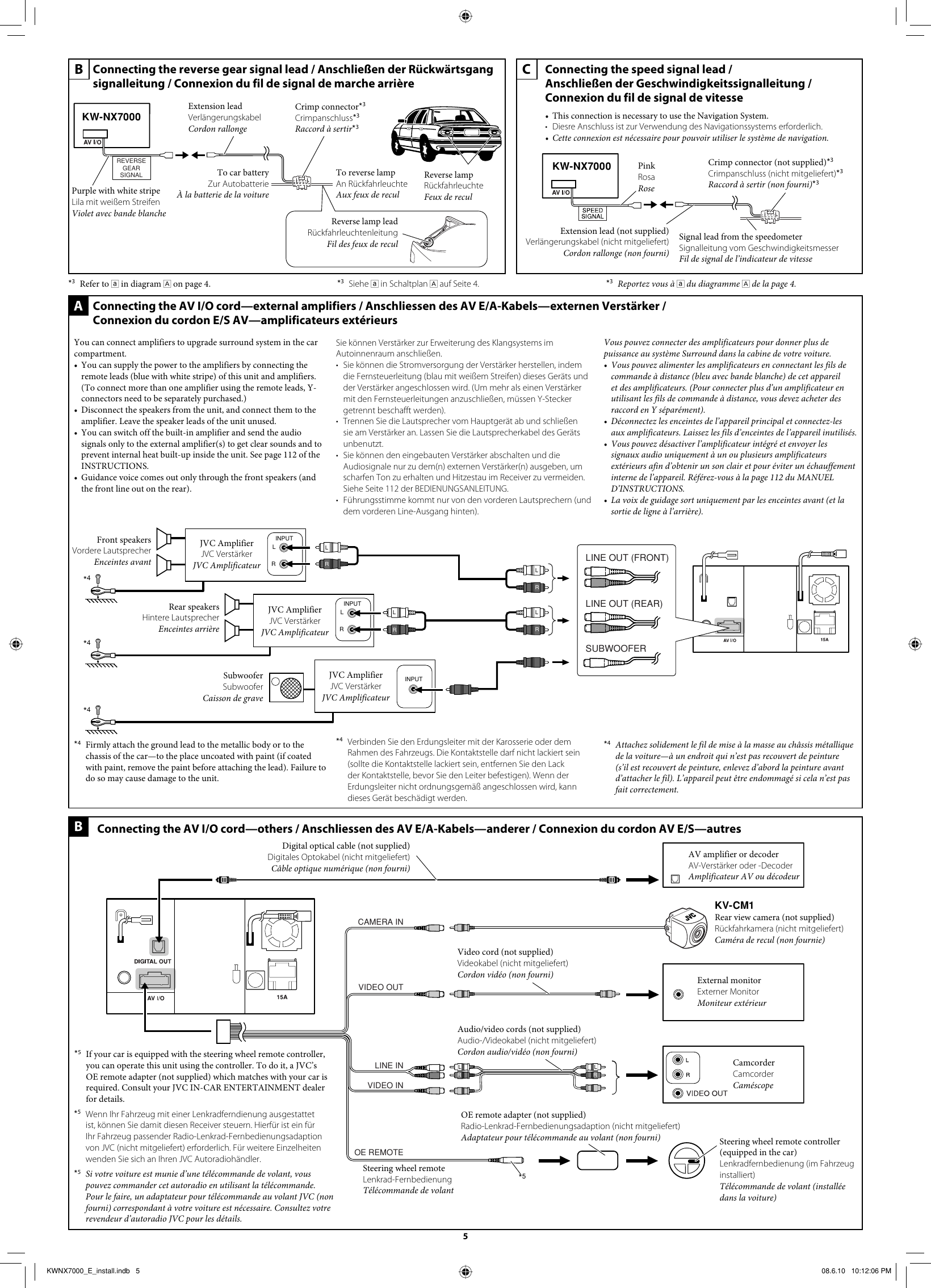 Page 5 of 6 - JVC KW-NX7000E KW-NX7000 Installation User Manual LVT1839-004A