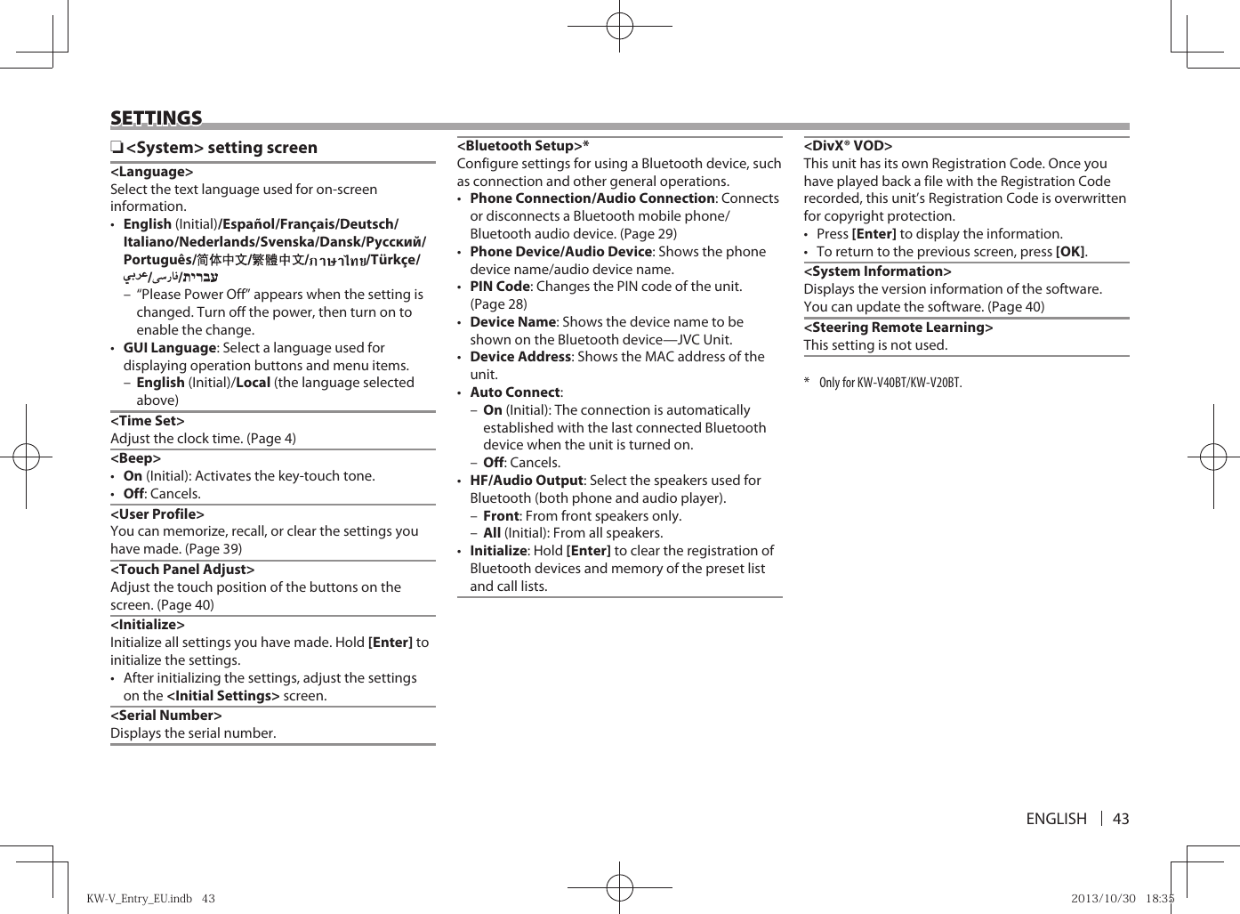 Jvc Kw V10eu User Manual Lvt2519 001a