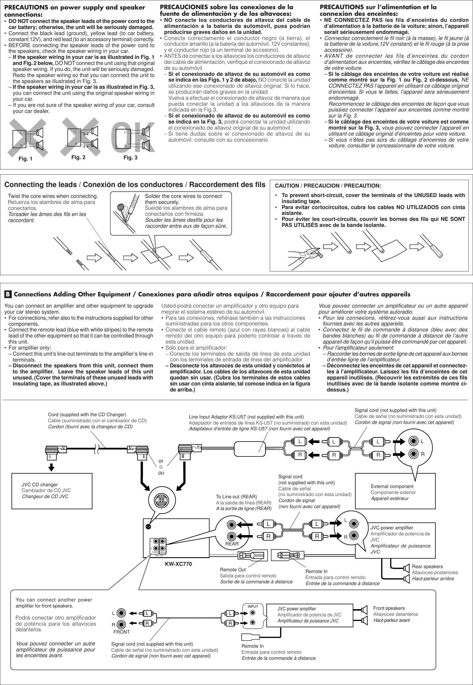 Page 4 of 4 - JVC KW-XC770 User Manual LVT0401-001A