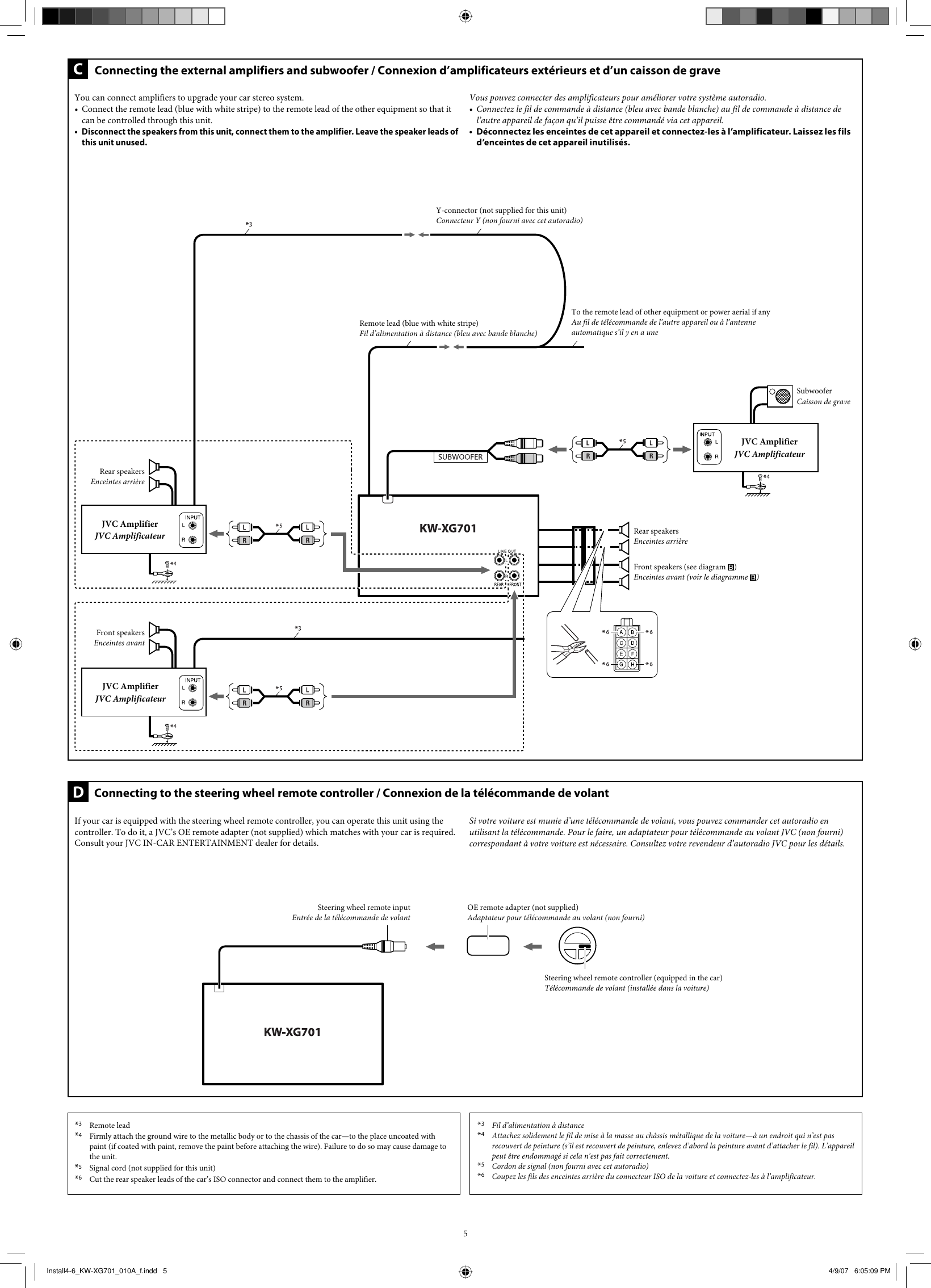 Page 5 of 6 - JVC KW-XG701EX/EU Install1-3_KW-XG701_010A_f User Manual INSTALLATION  GET0461-010A