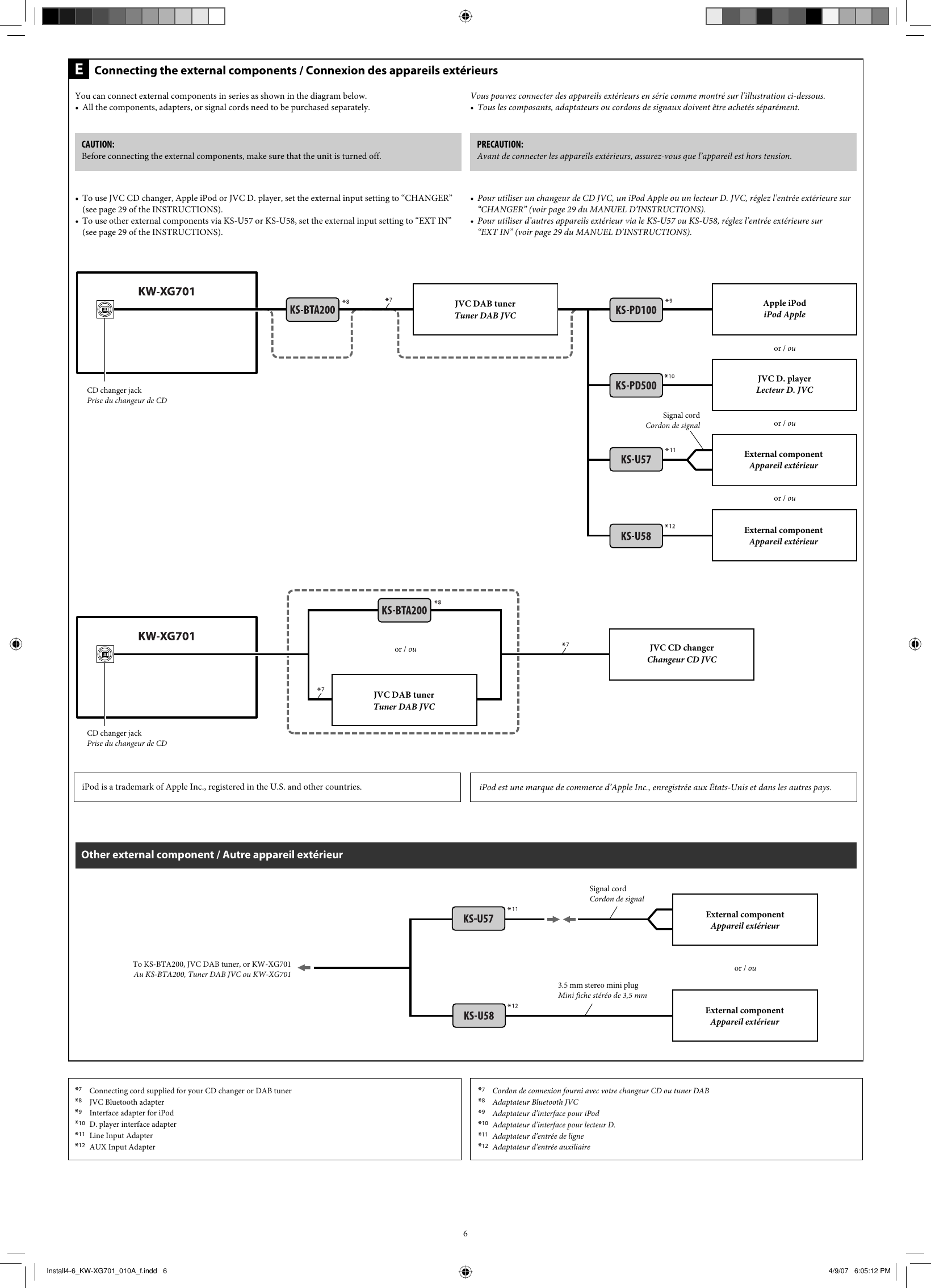 Page 6 of 6 - JVC KW-XG701EX/EU Install1-3_KW-XG701_010A_f User Manual INSTALLATION  GET0461-010A