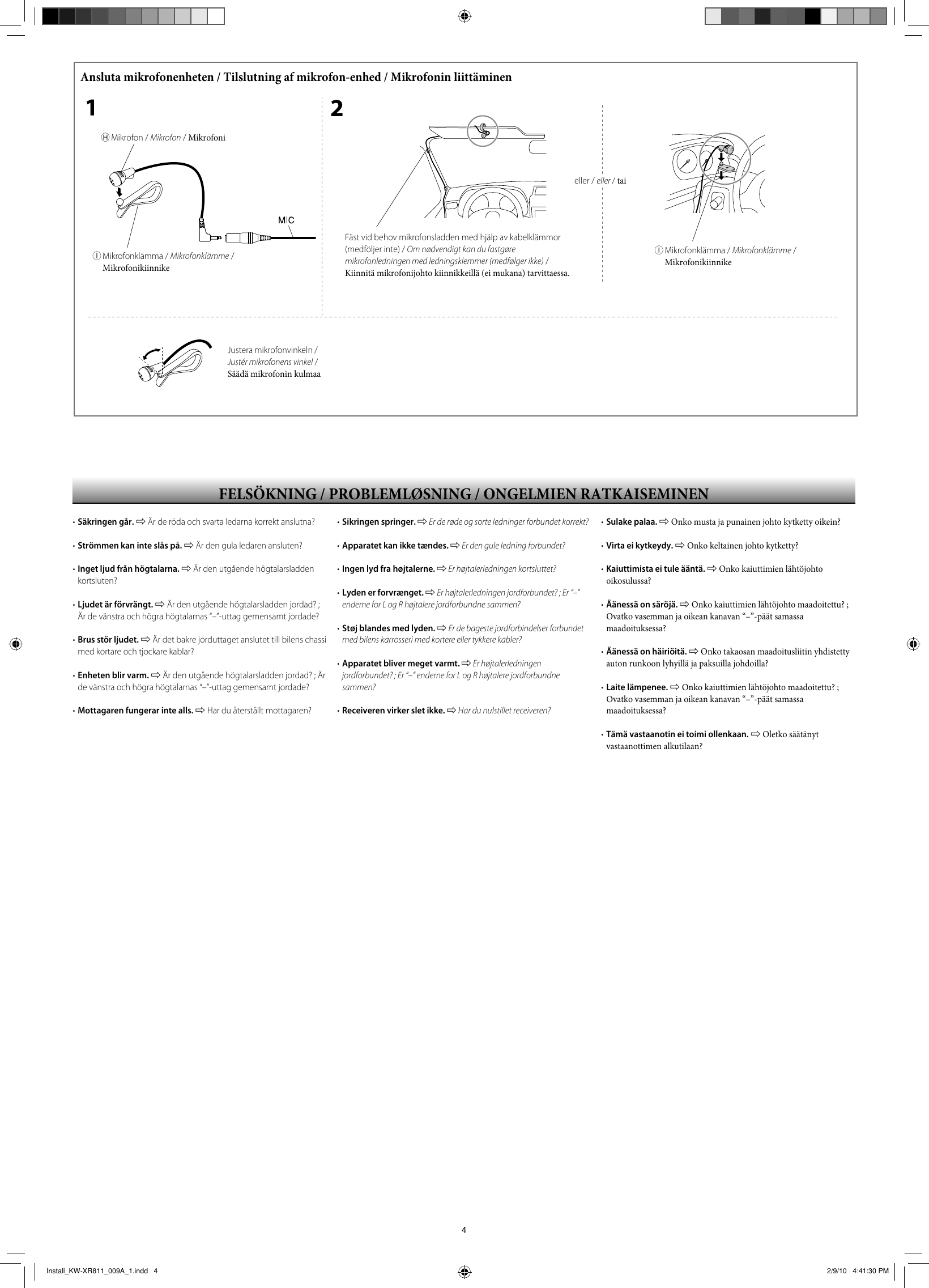 Page 4 of 4 - JVC KW-XR811E Install_KW-XR811_009A_1 User Manual GET0663-009A