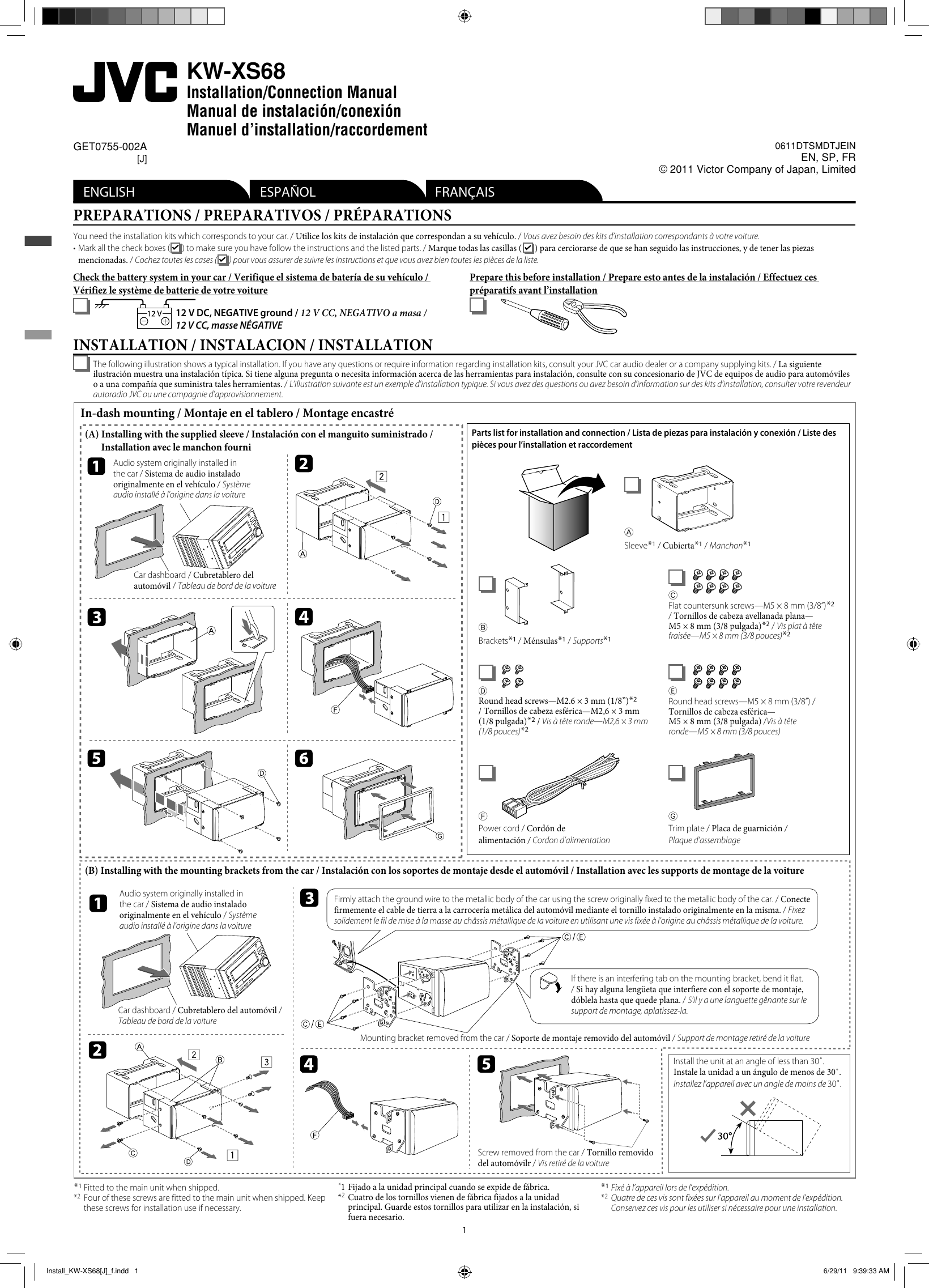 Jvc Kw Xs68j Install Kw Xs68 J F User Manual Get0755 002a