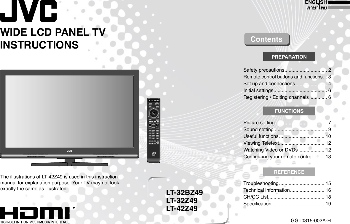 Jvc Lt 32bz49 Ggt0315 002a H En User Manual