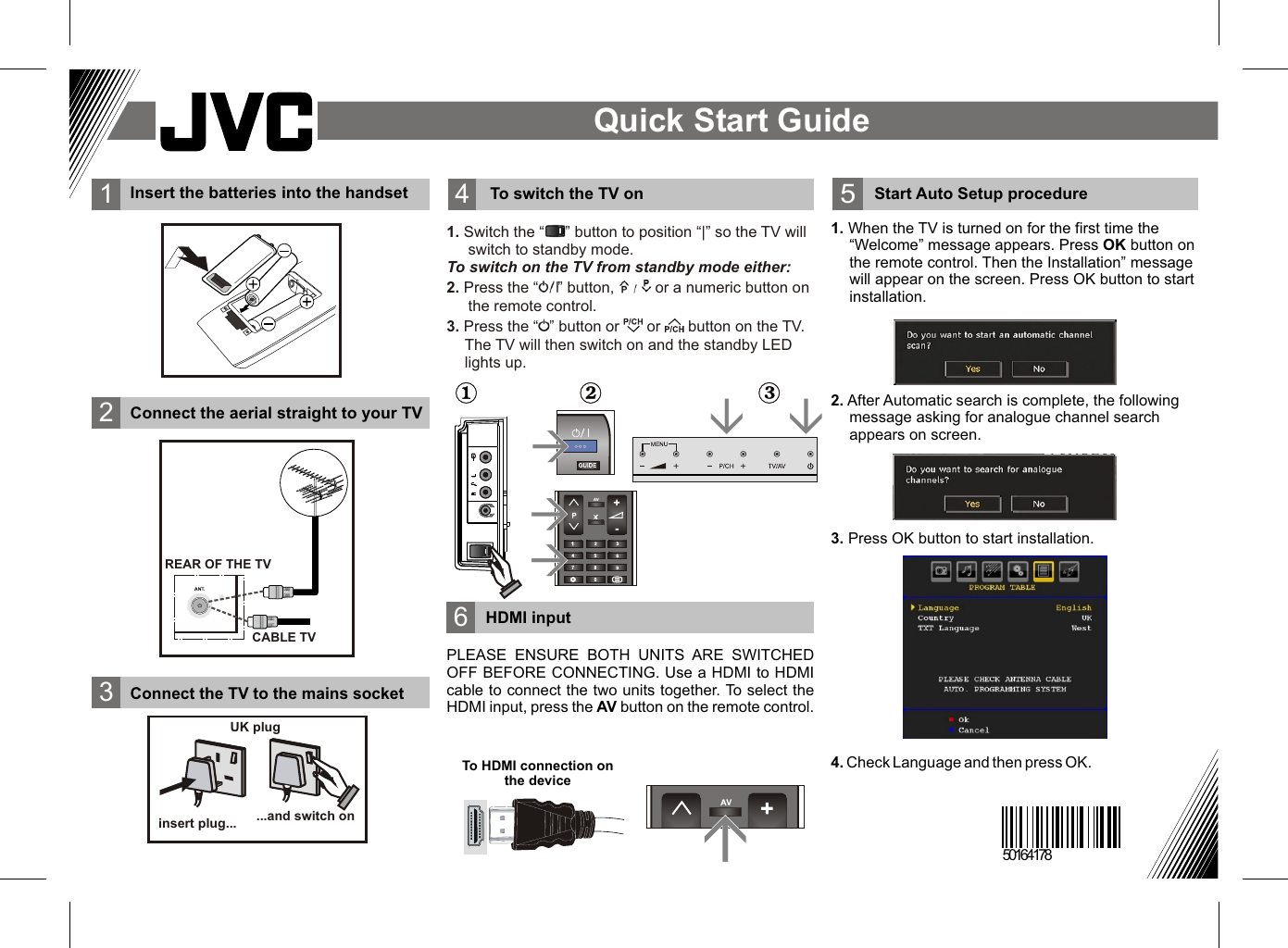 Page 1 of 1 - JVC LT-32DG20J User Manual 50164178 EN