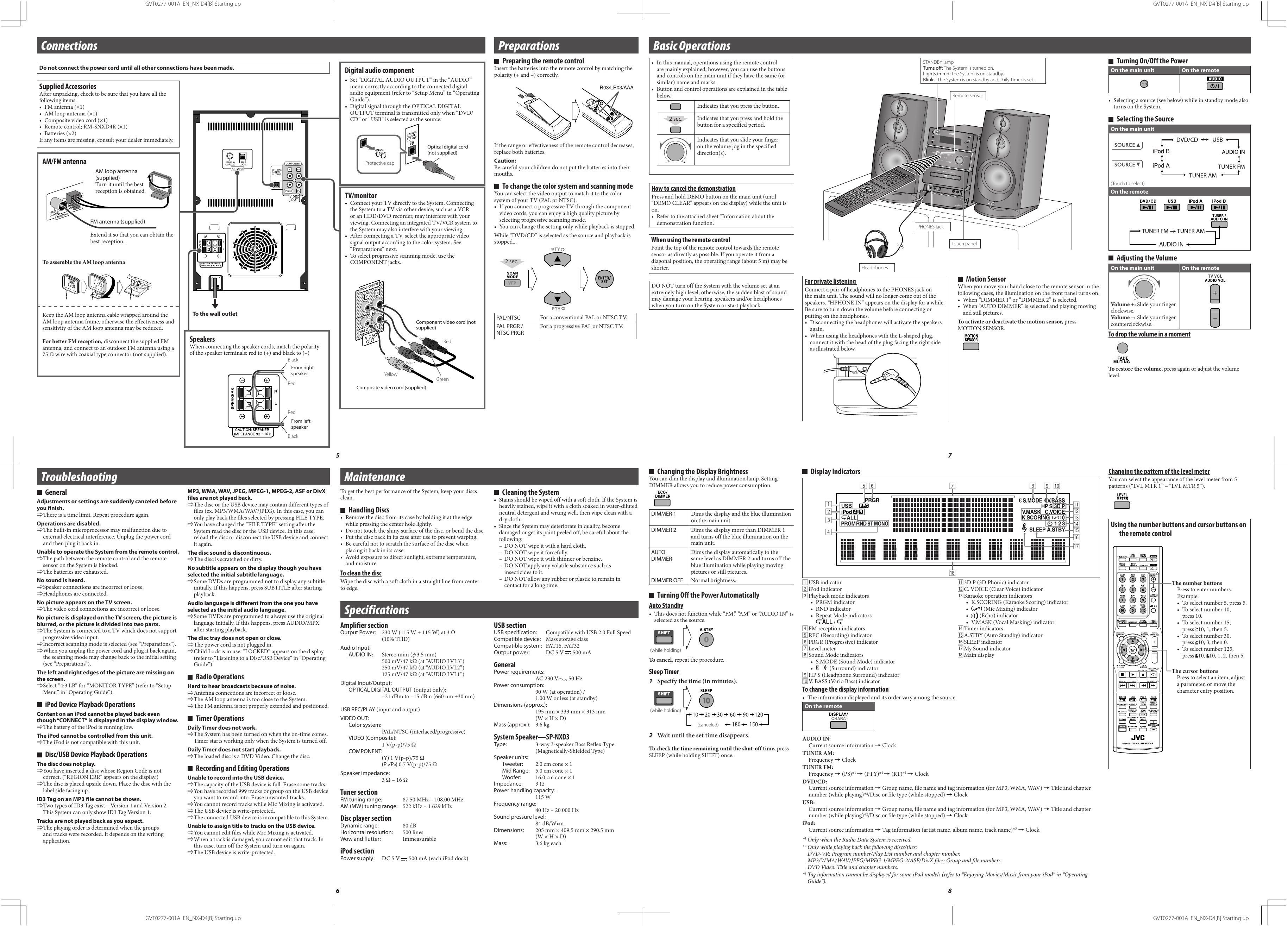 Page 2 of 2 - JVC NX-D4B NX-D4[B] User Manual GVT0277-001B