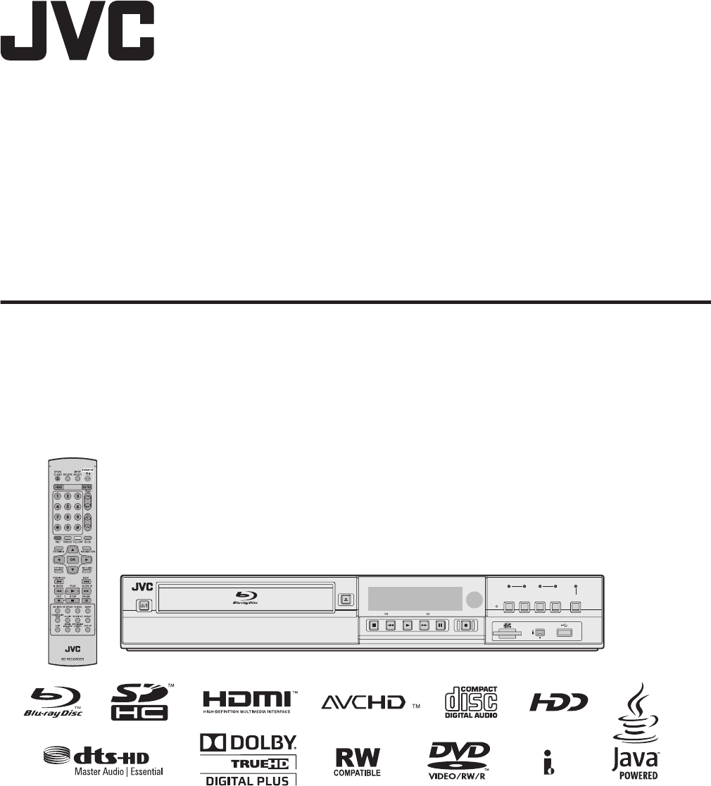 Jvc Sr Hd2500eu User Manual Lst1303 001b H