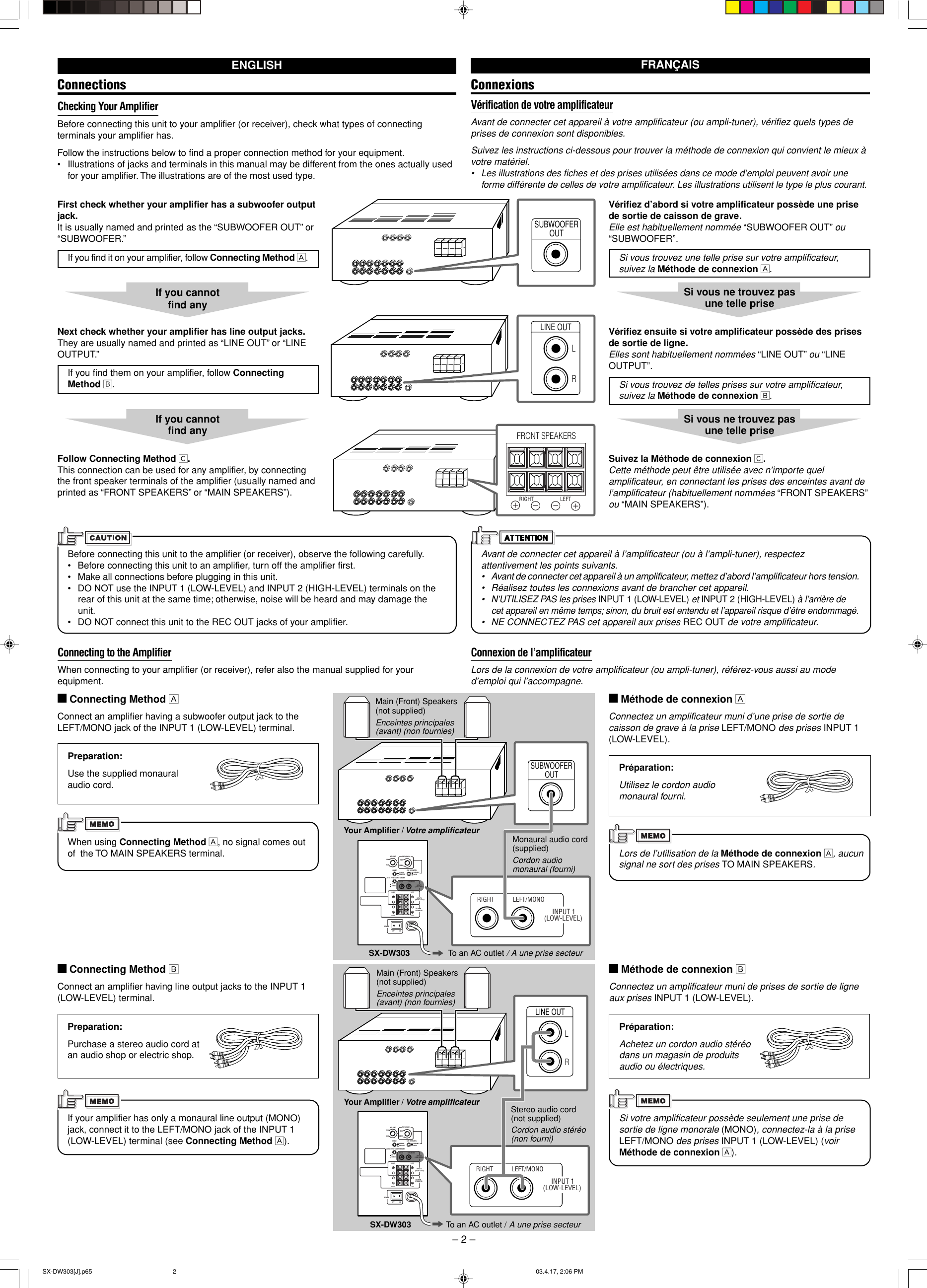 Page 2 of 4 - JVC SX-DW303 SX-DW303[J].p65 User Manual LVT0951-006A