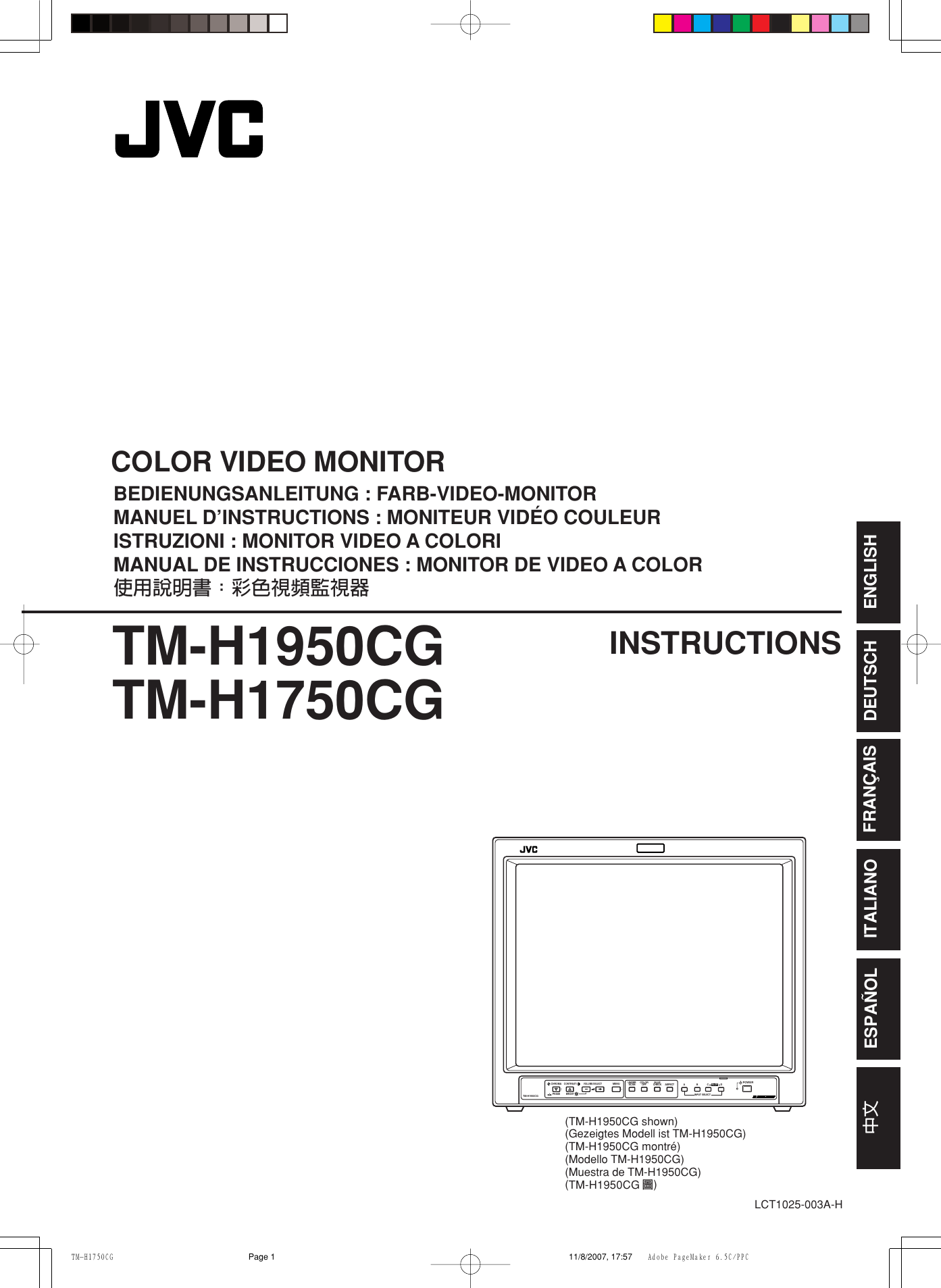 Jvc Tm H1750cg H1750cg6 User Manual Lct1025 003a H En