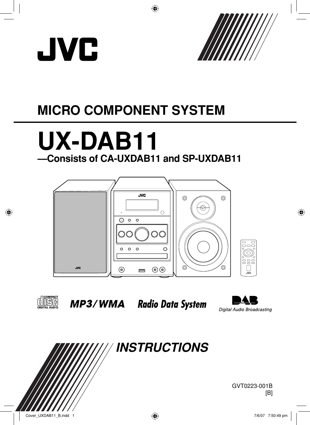 JVC UX DAB11B DAB11 User Manual GVT0223 001B