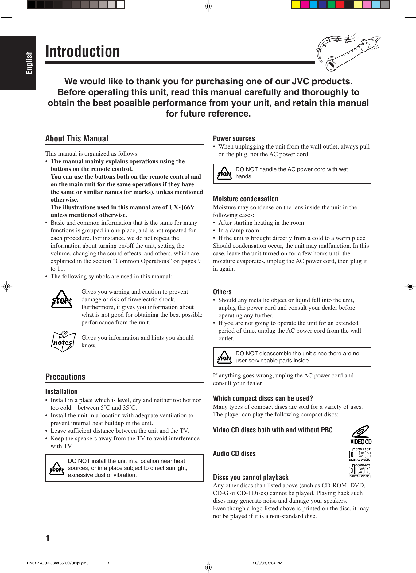 Jvc Ux J55vun J66v J55v Us Un User Manual J55vun J55vus Gvt0116 003b