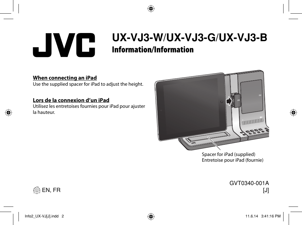 Jvc Ux Vj3 Bj Vj3 J User Manual Gvt0340 001a