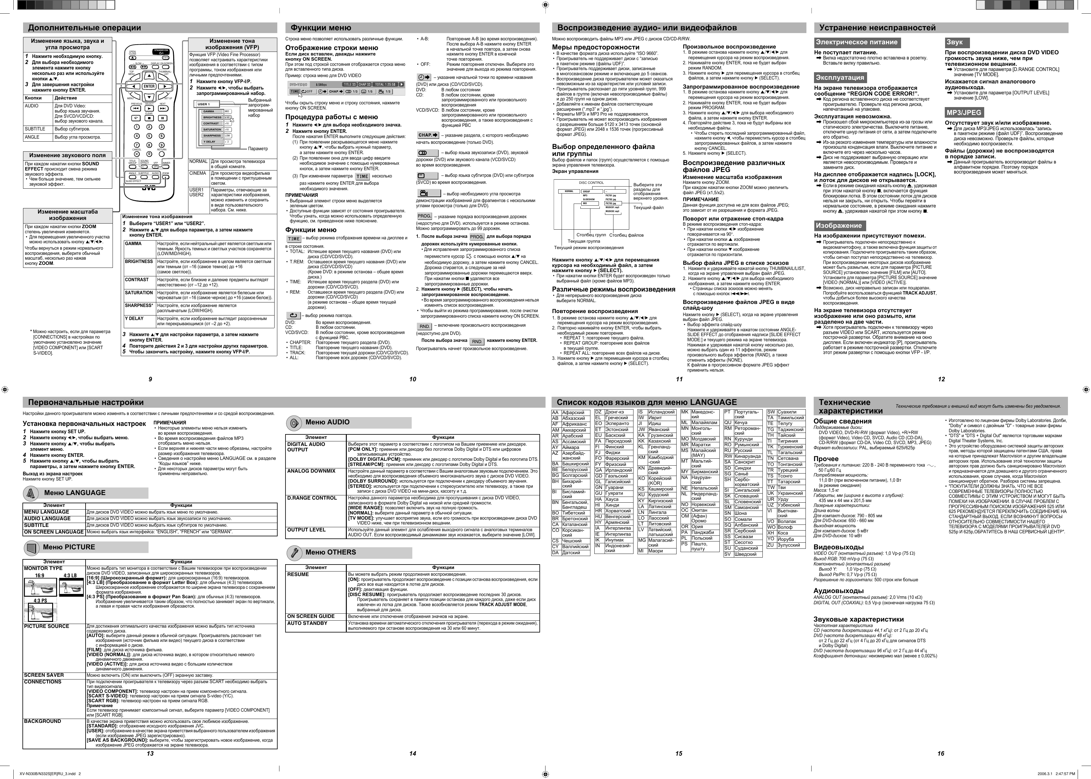 Page 2 of 2 - JVC XV-N330B XV-N330B/XV-N332S User Manual XV-N330B, XV-N332S GNT0068-020A