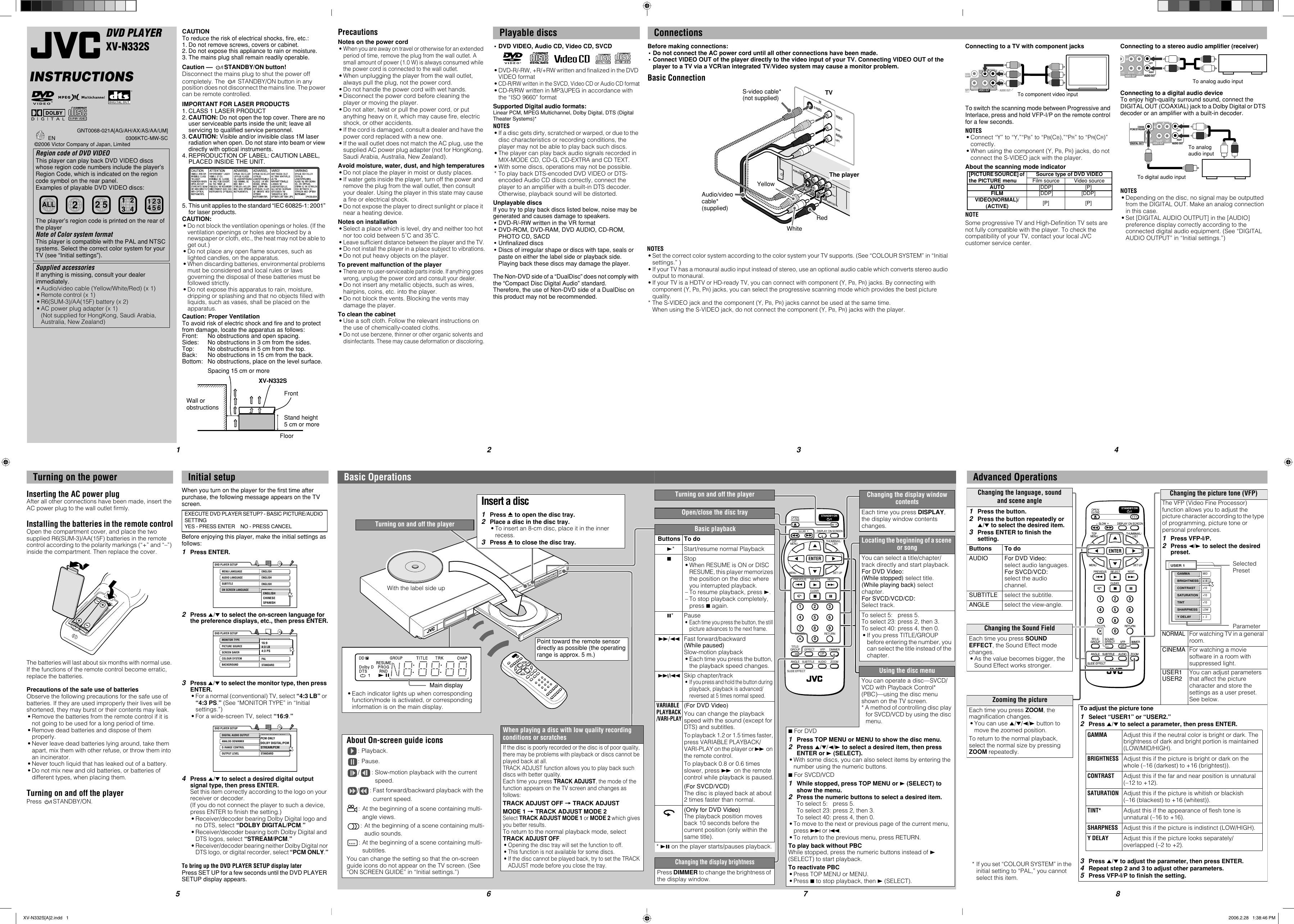 Page 1 of 2 - JVC XV-N332S XV-N332S.. User Manual XV-N332S, GNT0068-021A